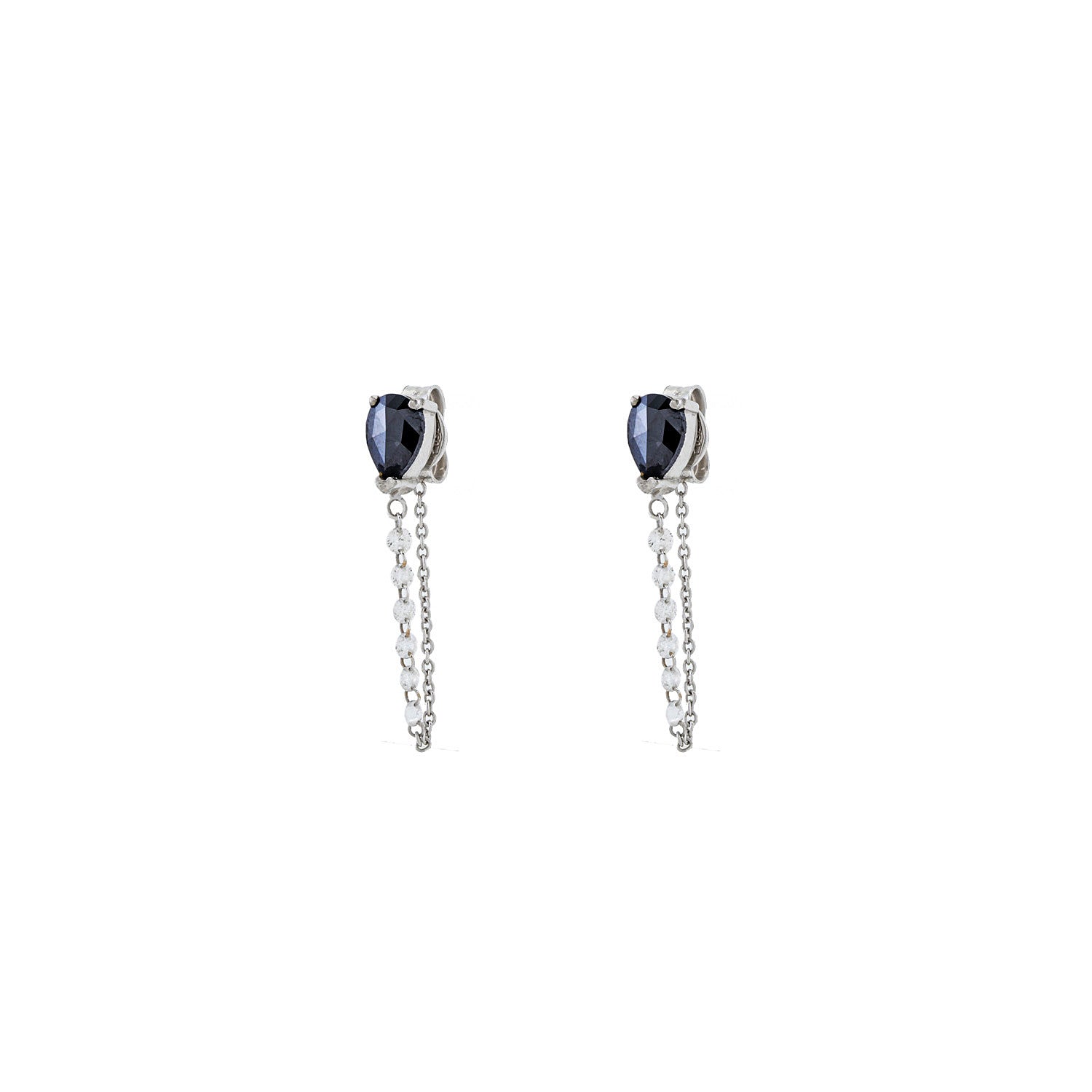 Black and White Diamond Earrings