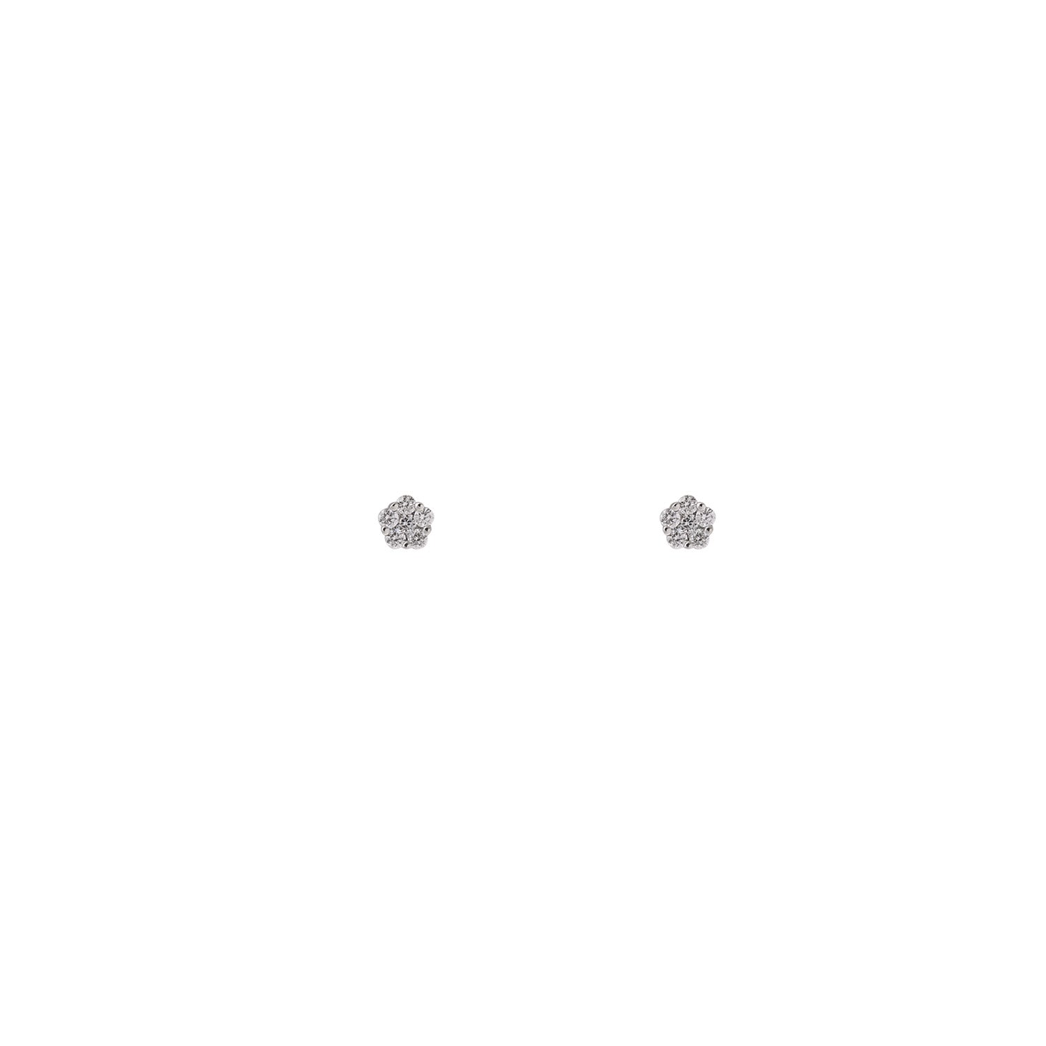 Mini Diamond Snowflake Stud Earrings