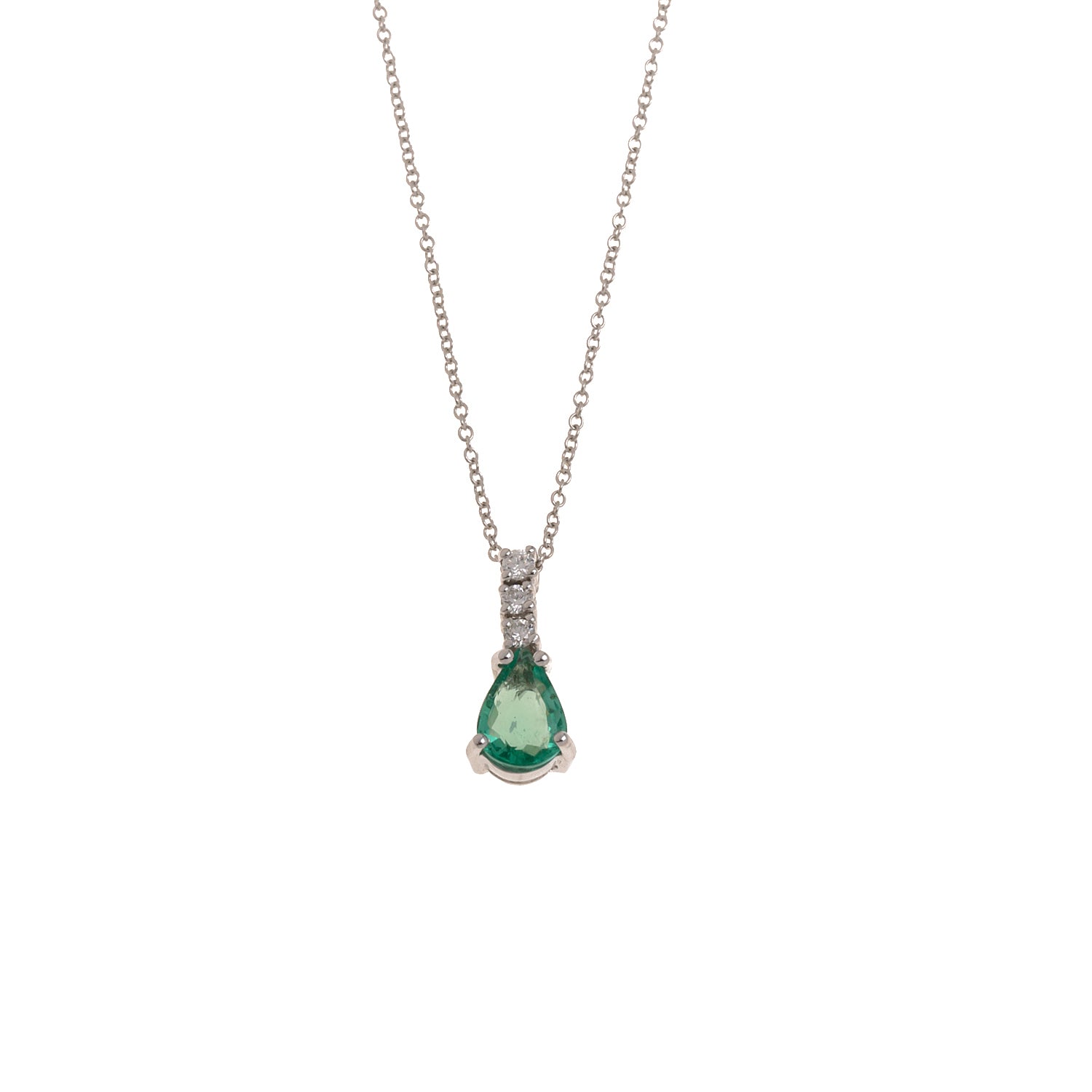 Drop Emerald Necklace