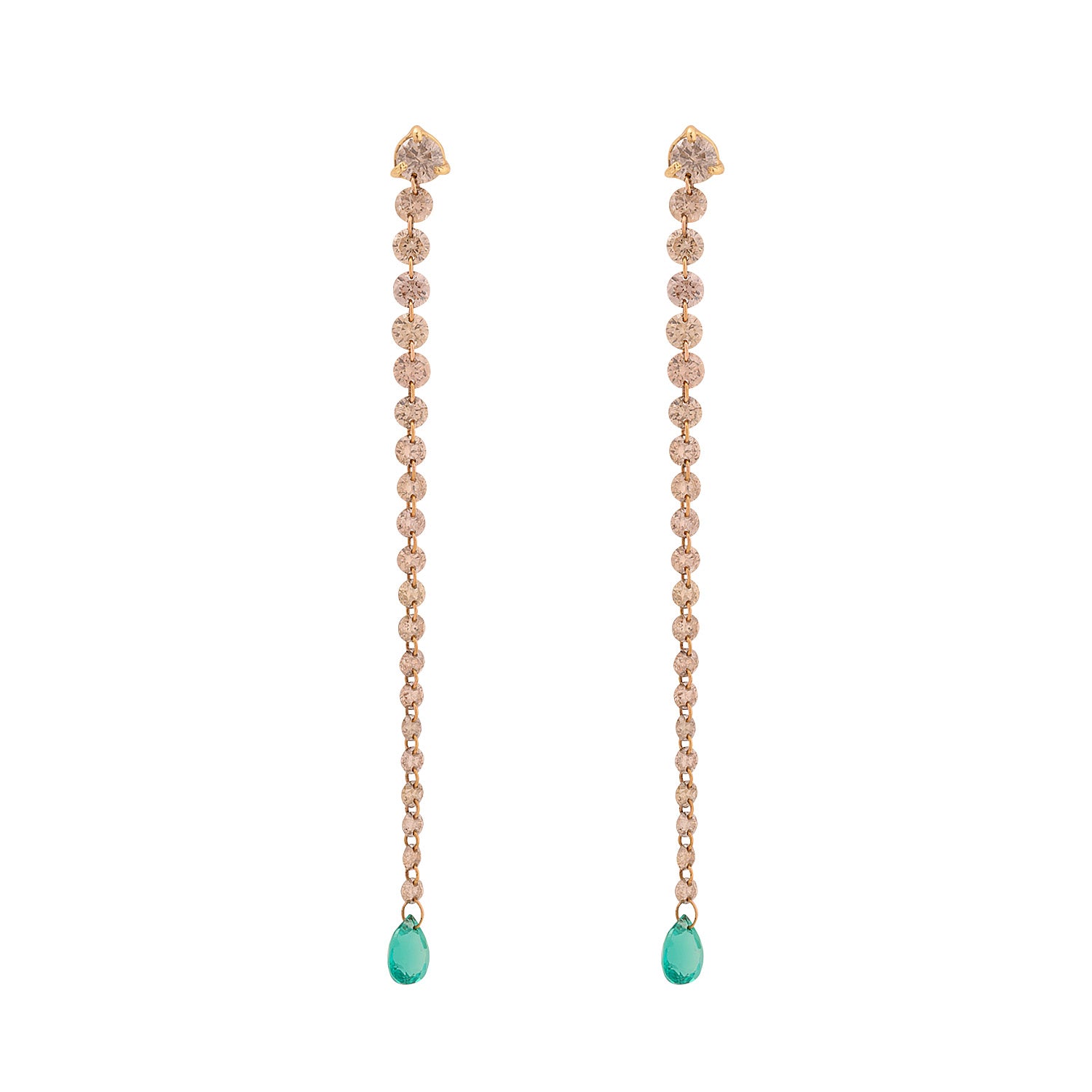 Diamonds and Emerald Earring