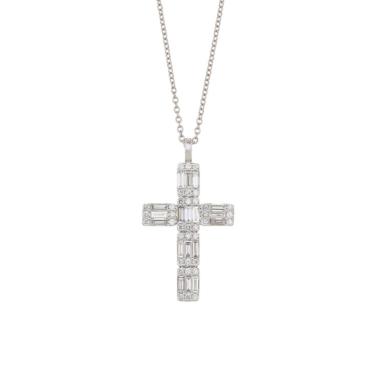 Bagguette Cross Necklace