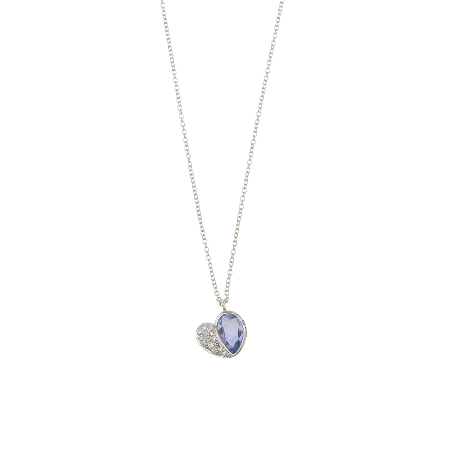 Half Diamond Heart necklace