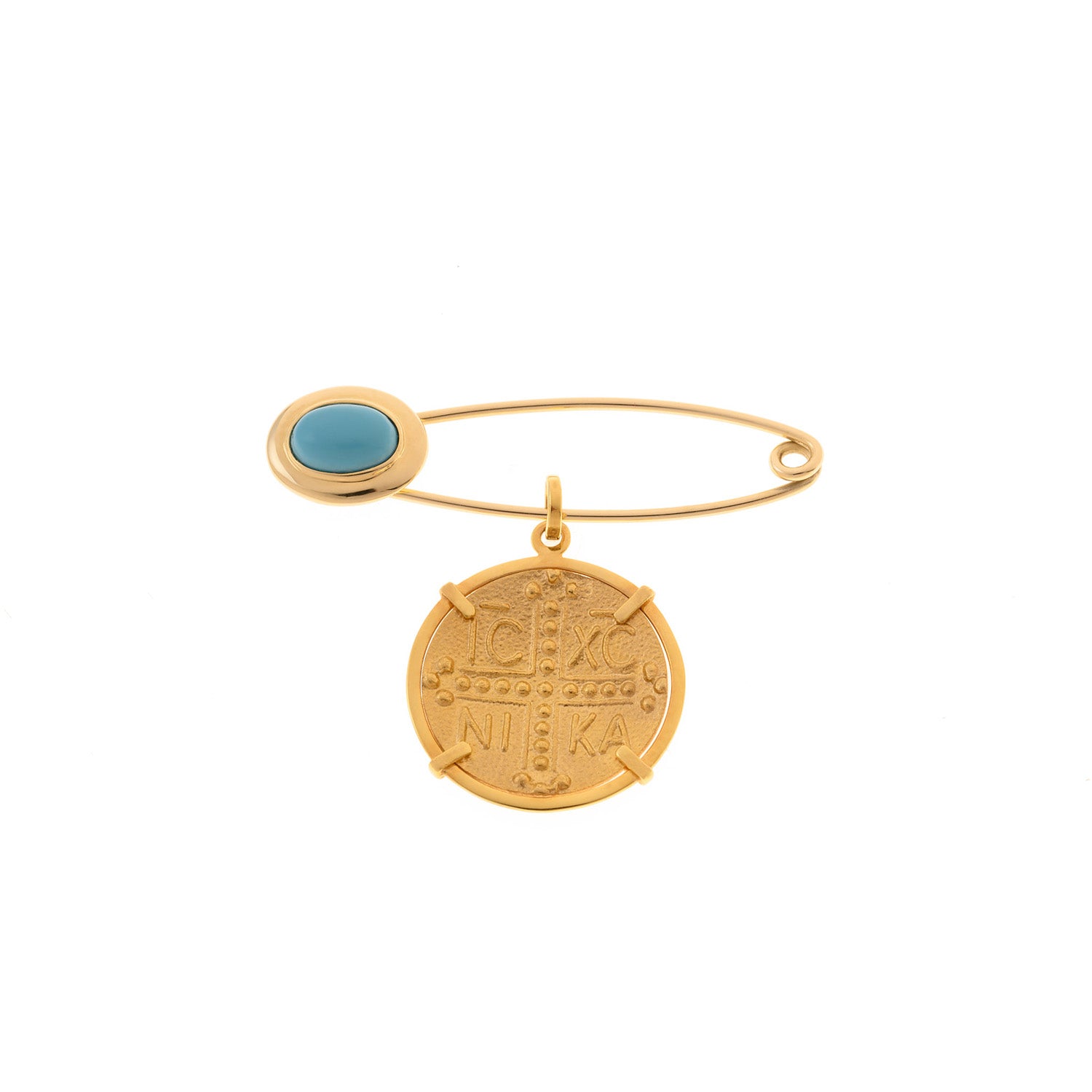 Constantine Pin with Turquoise Stone