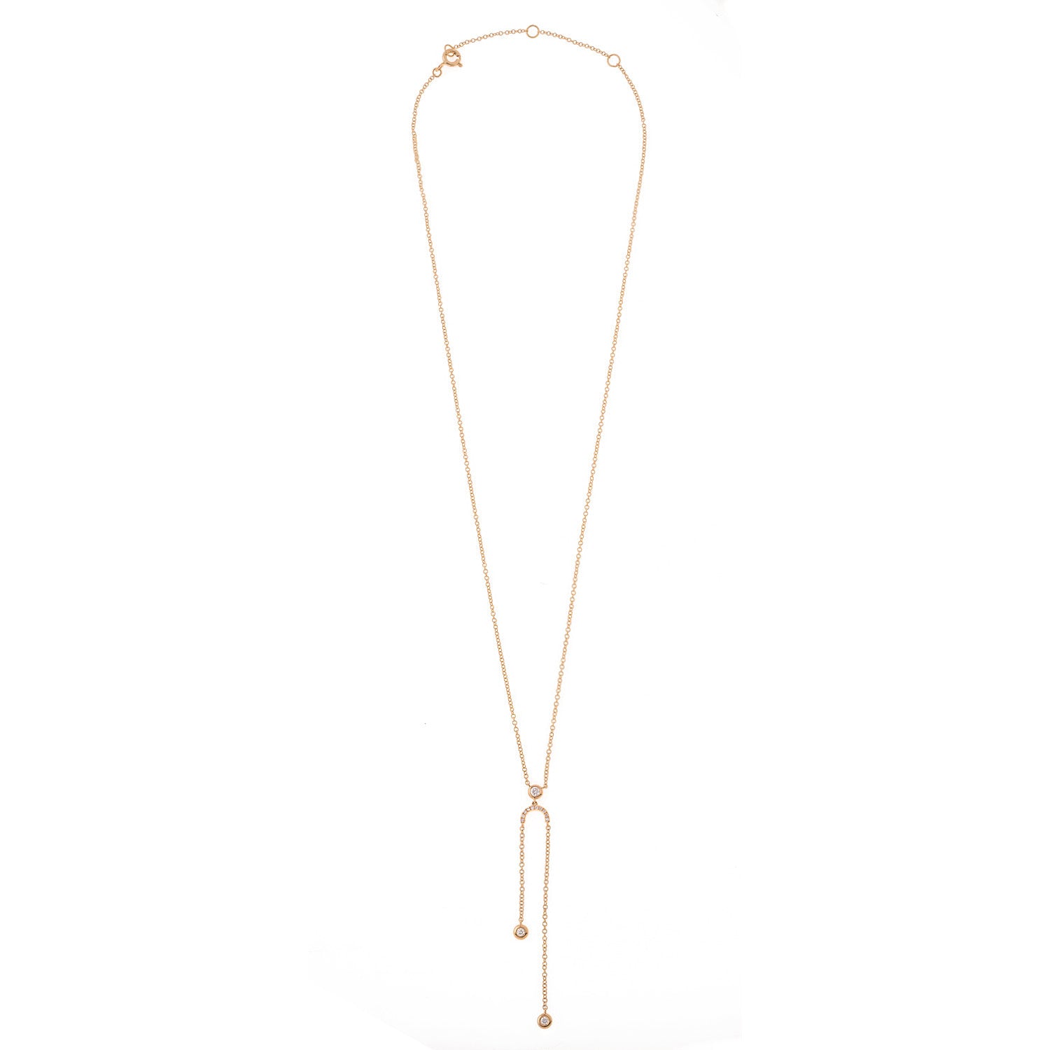 Triple Diamond Dangle Necklace