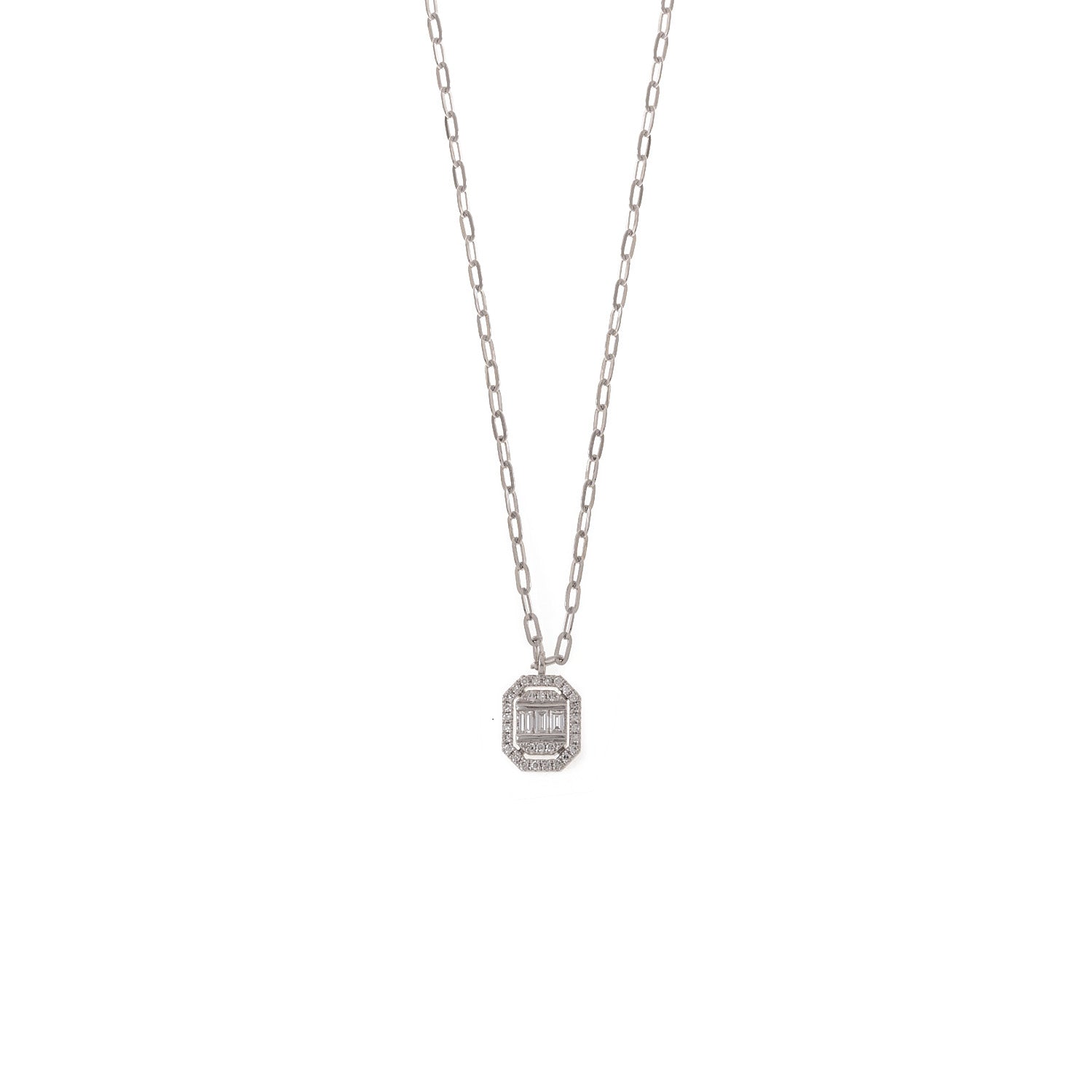 Emerald-cut Diamond Necklace