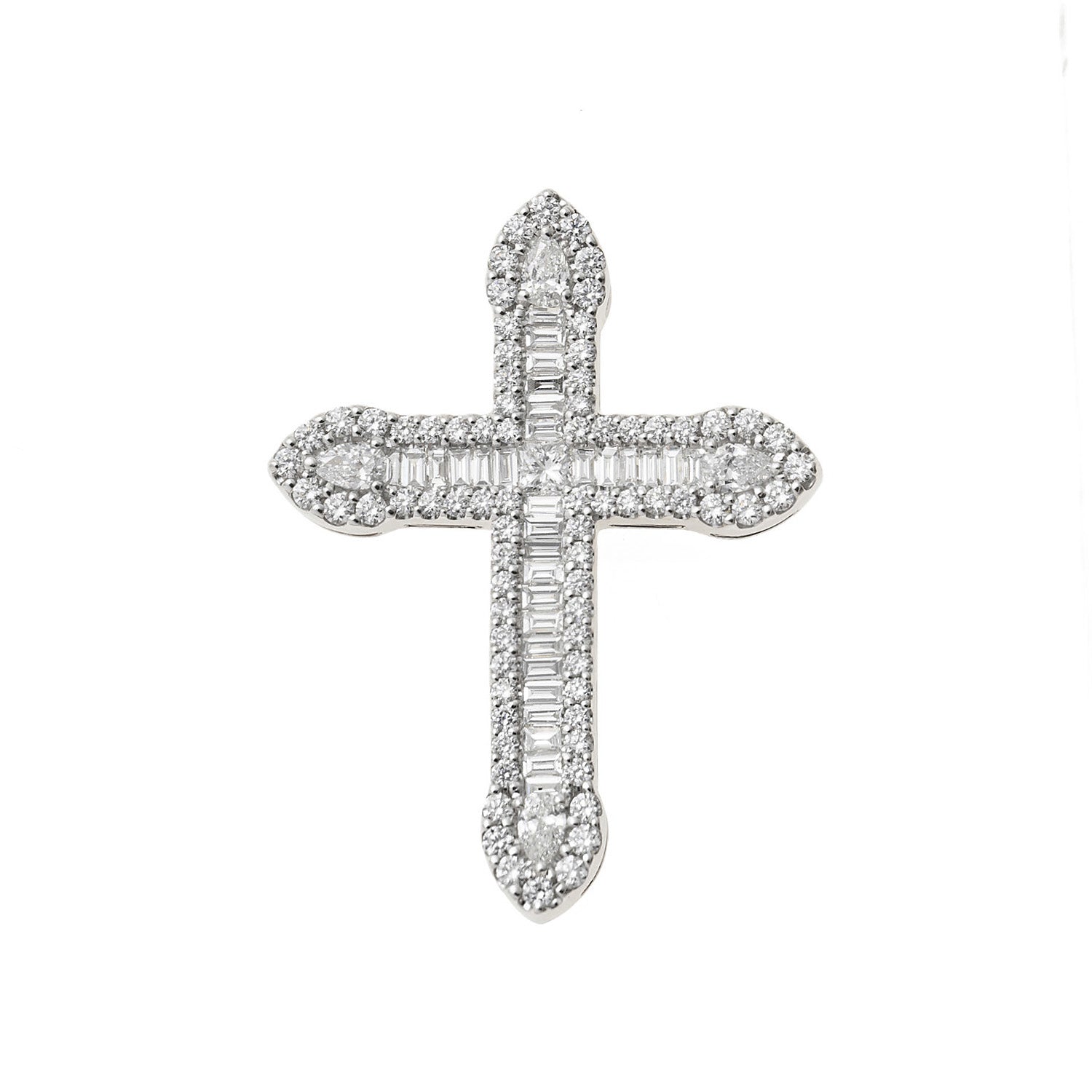 Baguette Diamond Cross