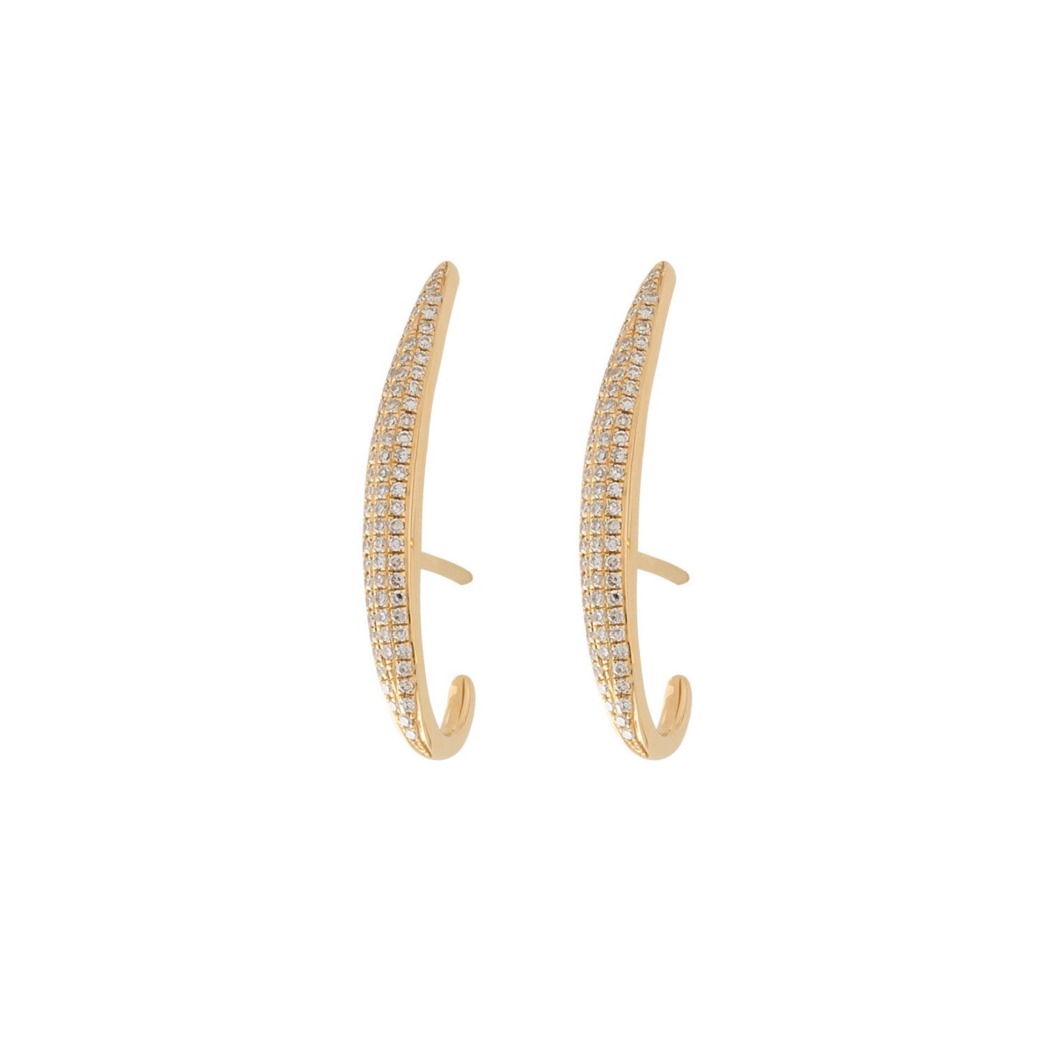 Line Stud earrings with Diamonds