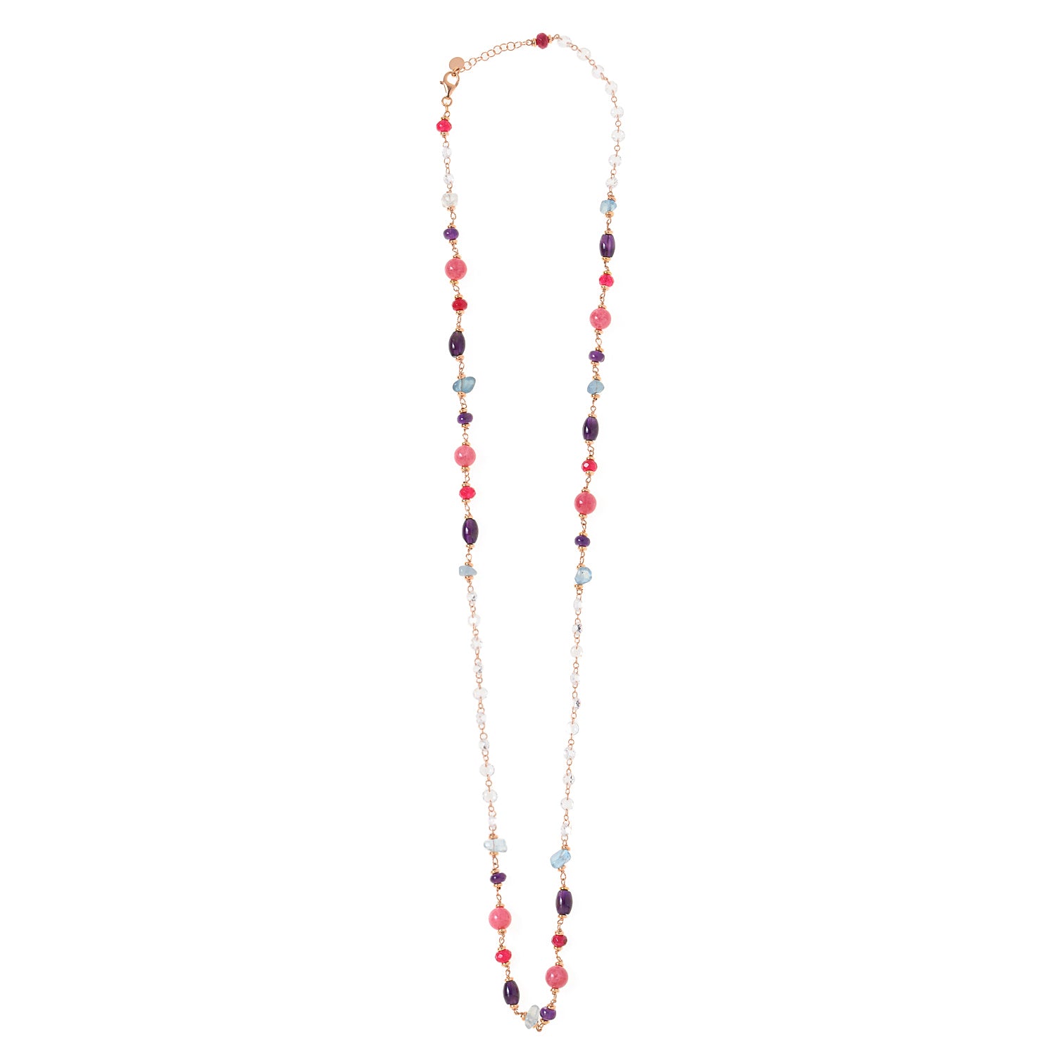 Multi color stone necklace