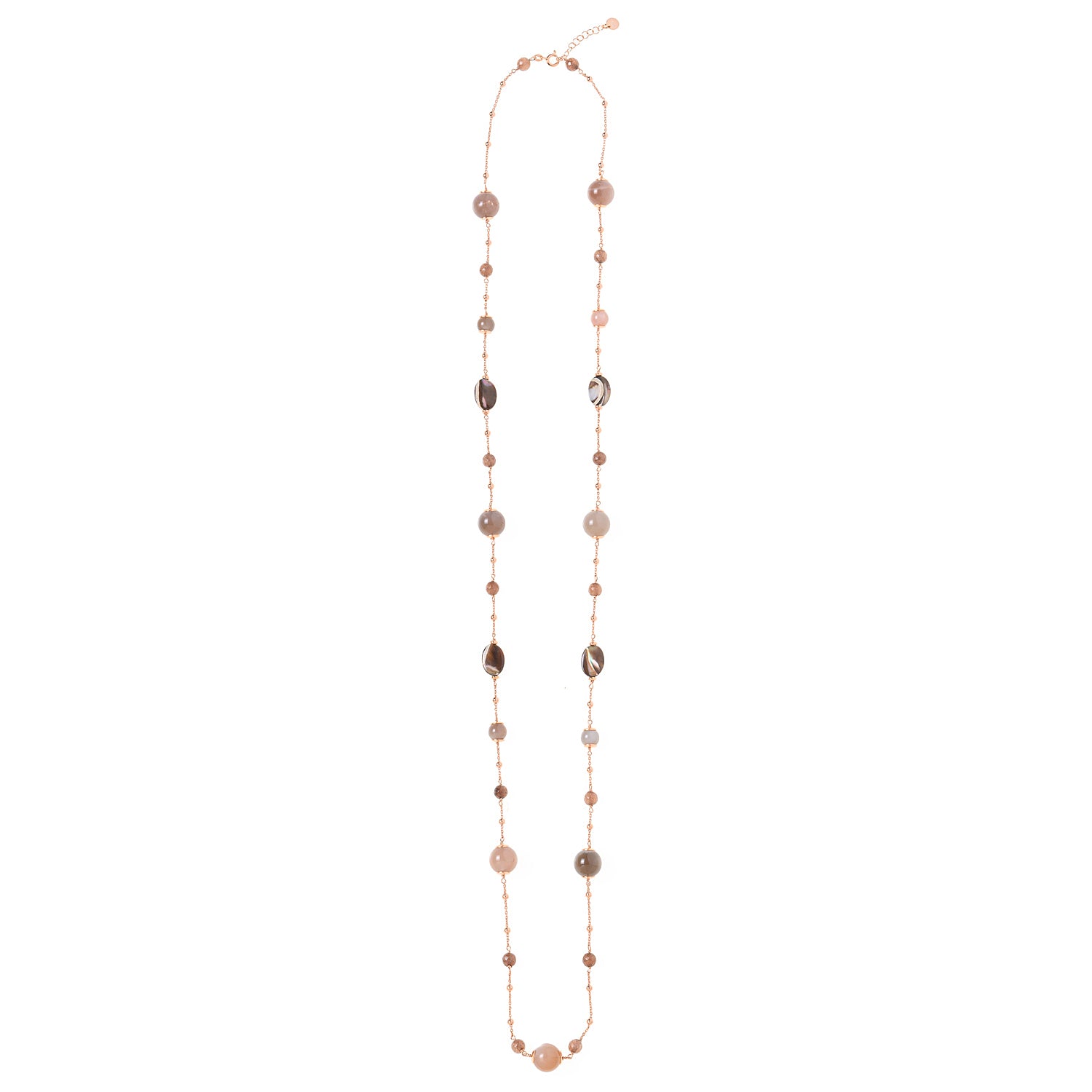 Natural color silver necklace