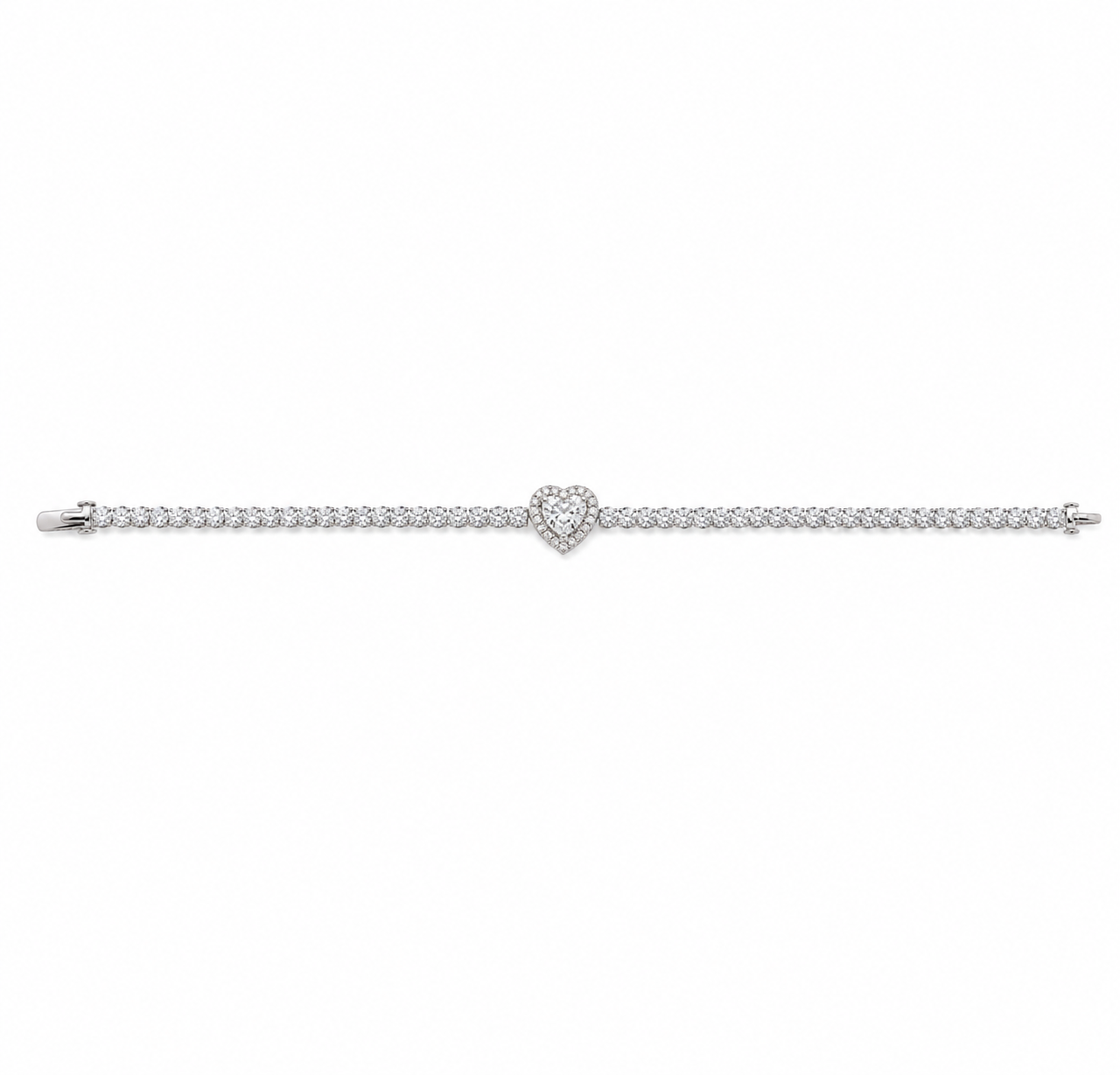 Heart tennis bracelet