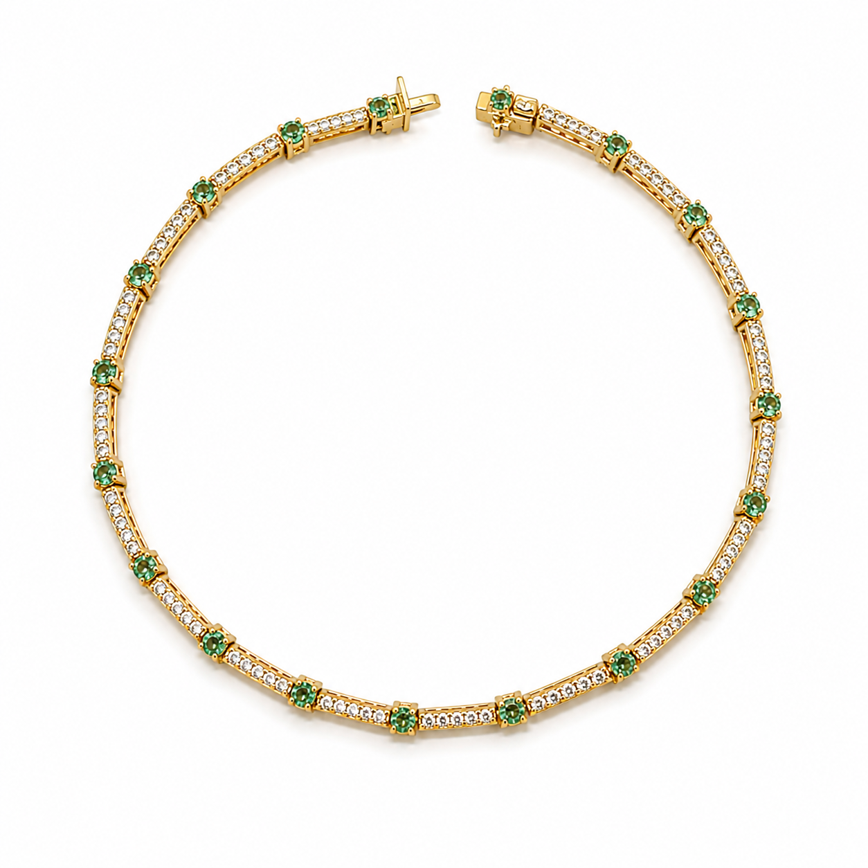 Emerald Glow Tennis Bracelet
