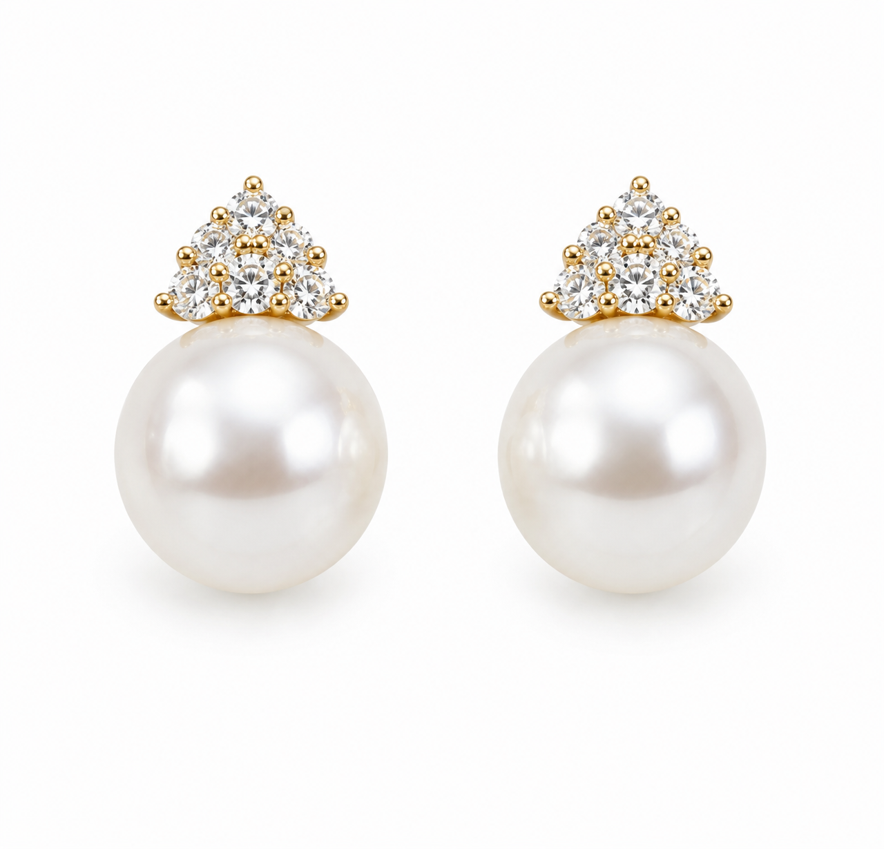 Diamond Pearl Earrings