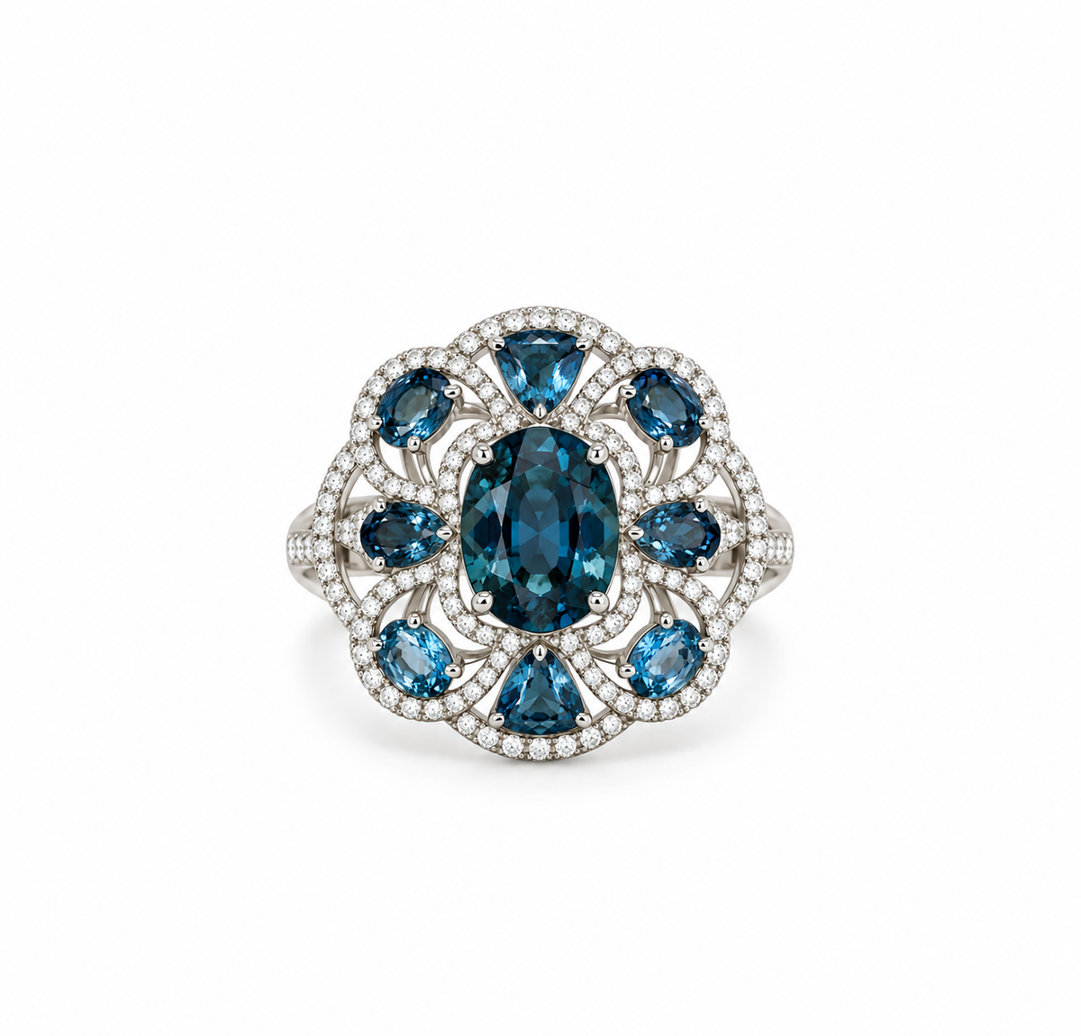 London Blue Diamond Ring