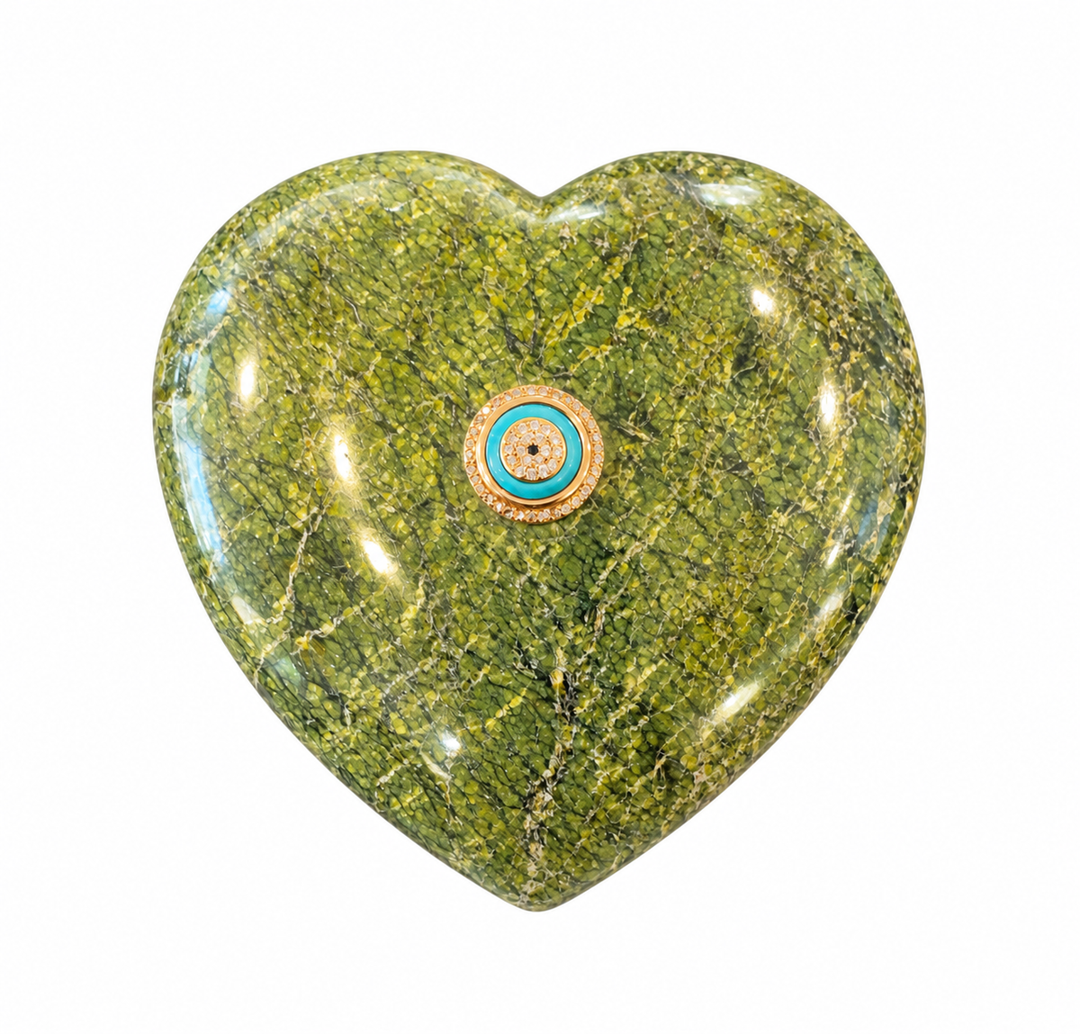 Green Jasper Heart