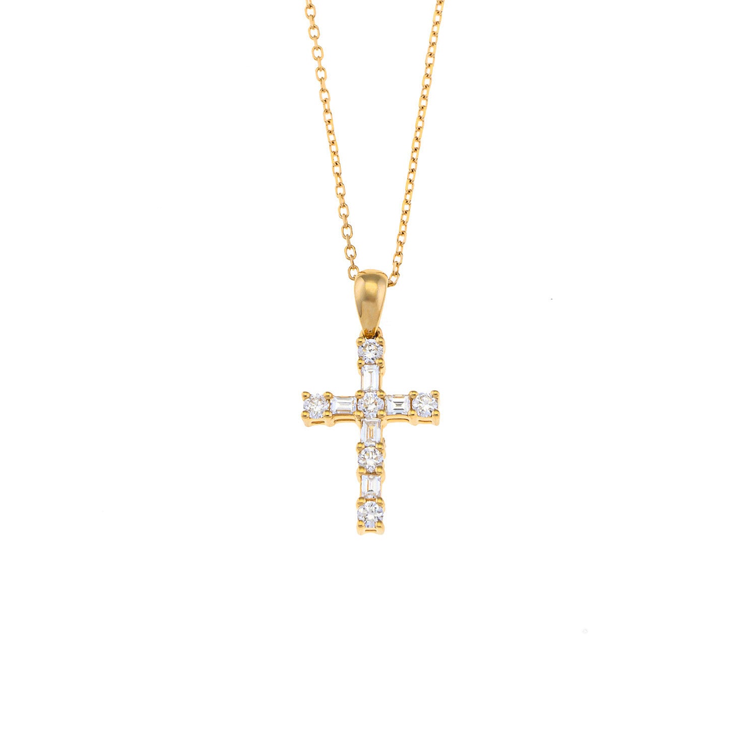 Bagguette Diamond Cross