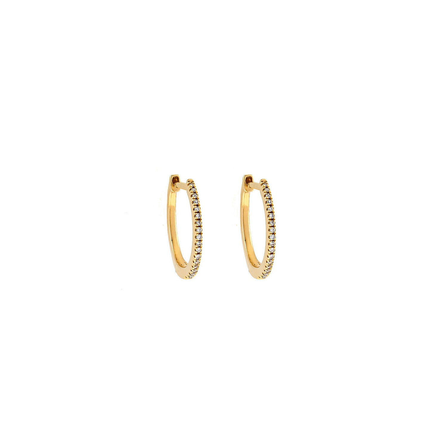 Diamond hoops earrings