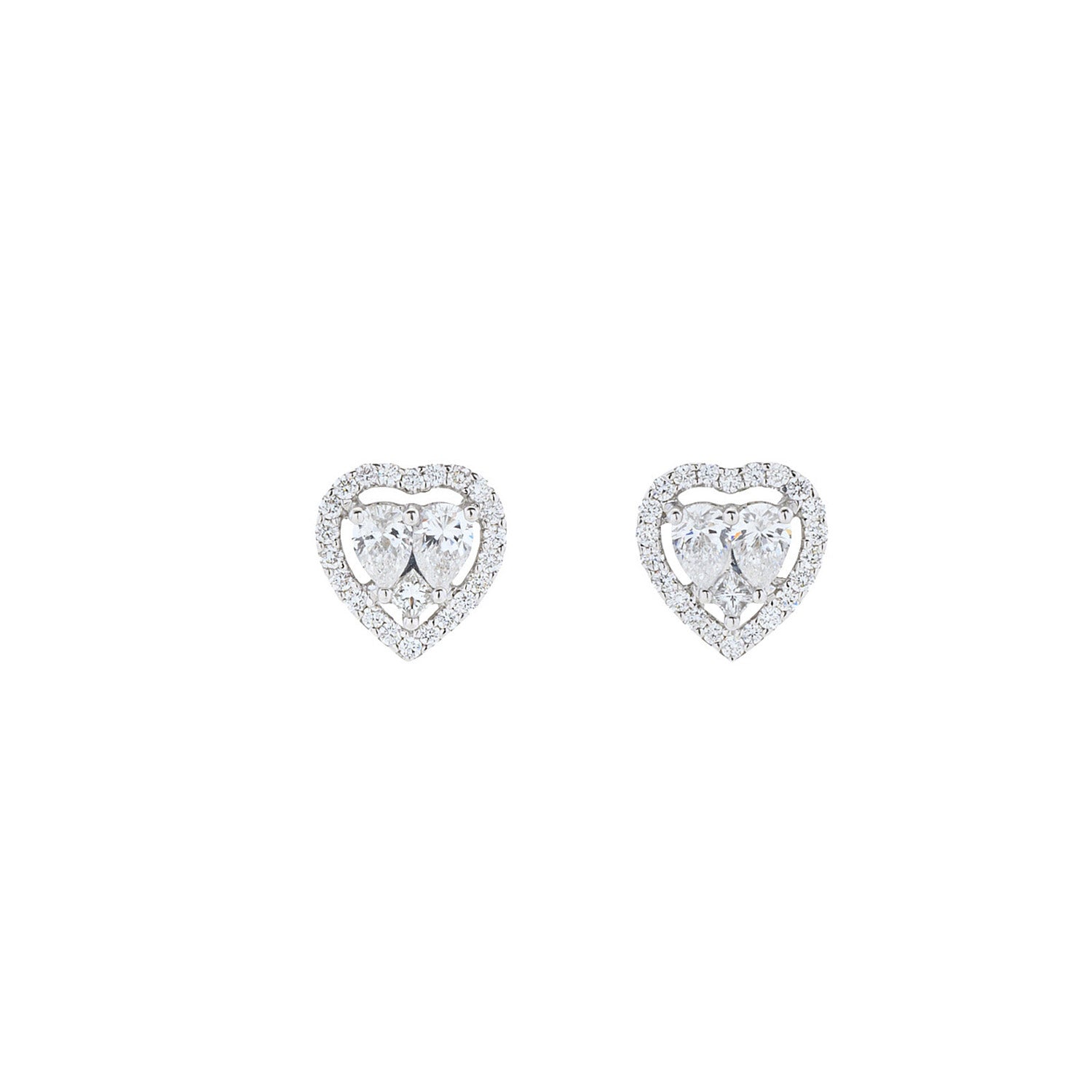 Heart Diamond Earrings