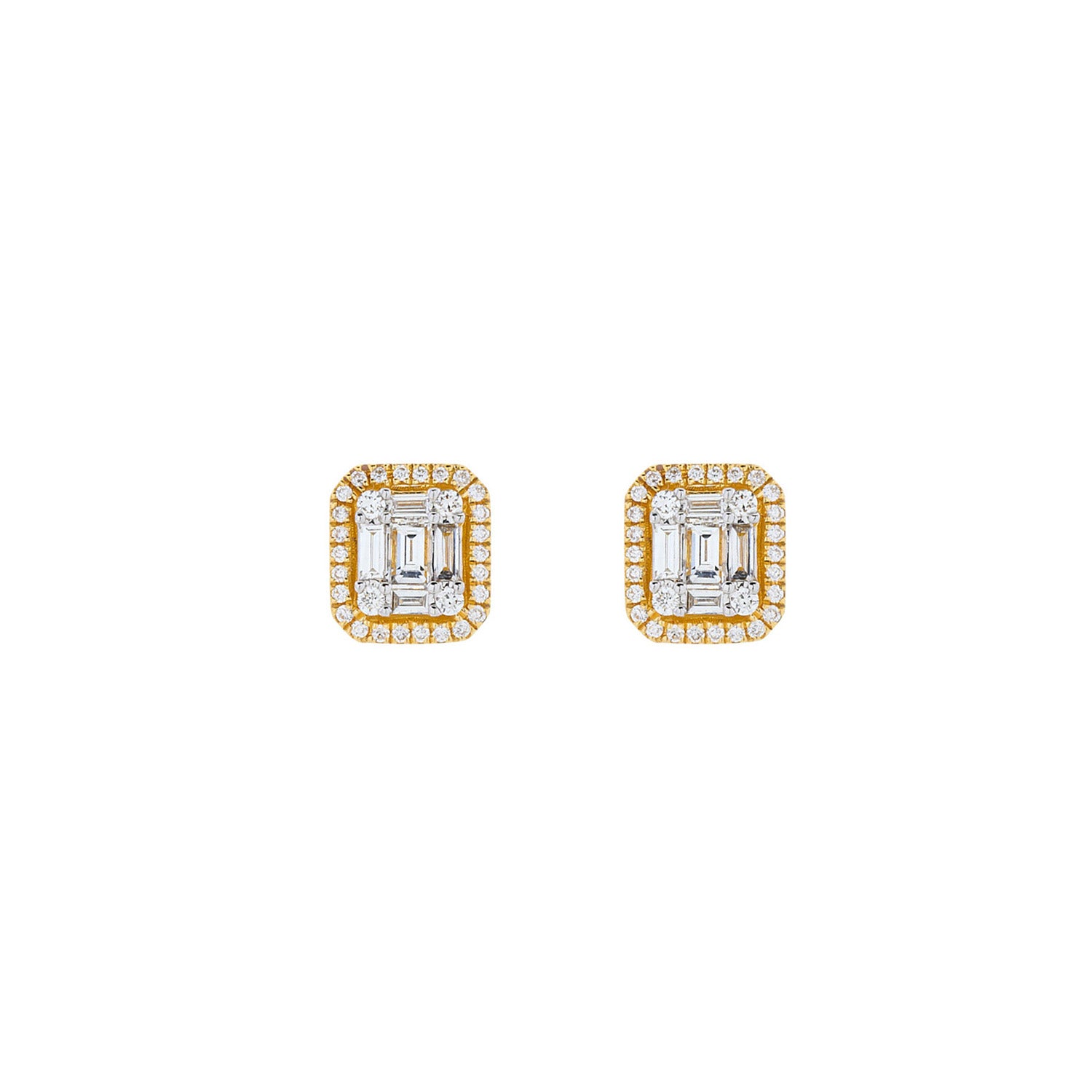Emerald-cut Diamond Earrings