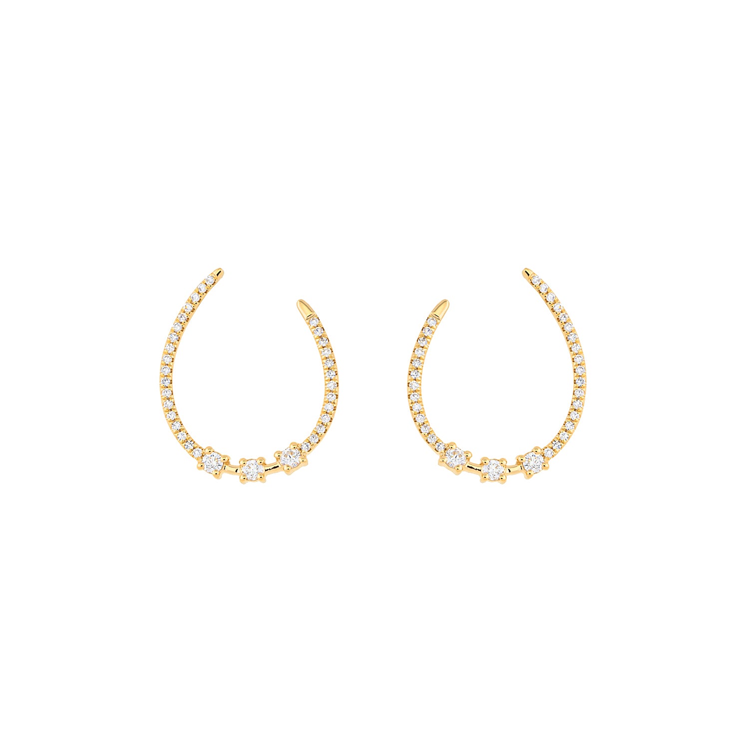 Oval Diamond Earrings
