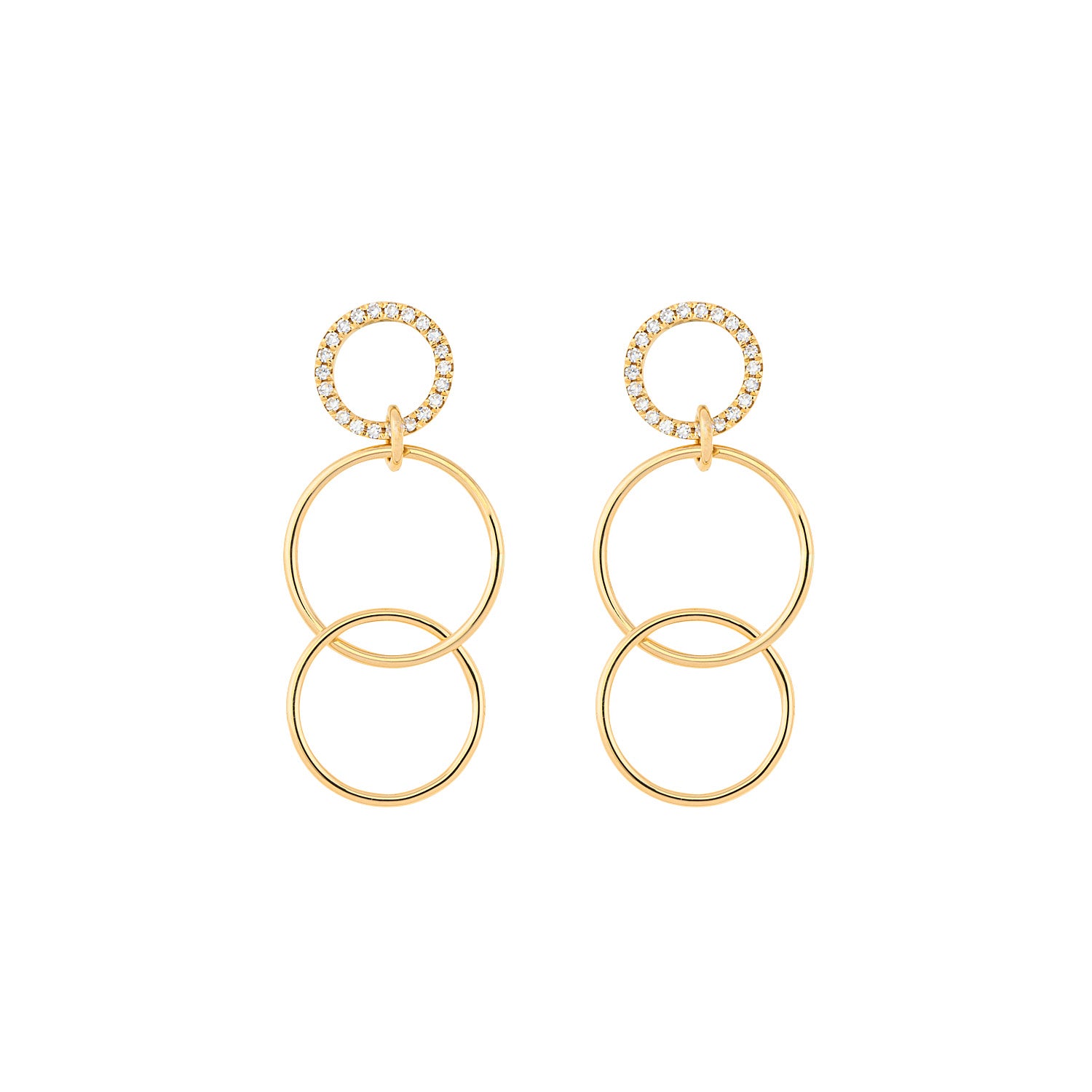 Multi Circle Diamond Earrings