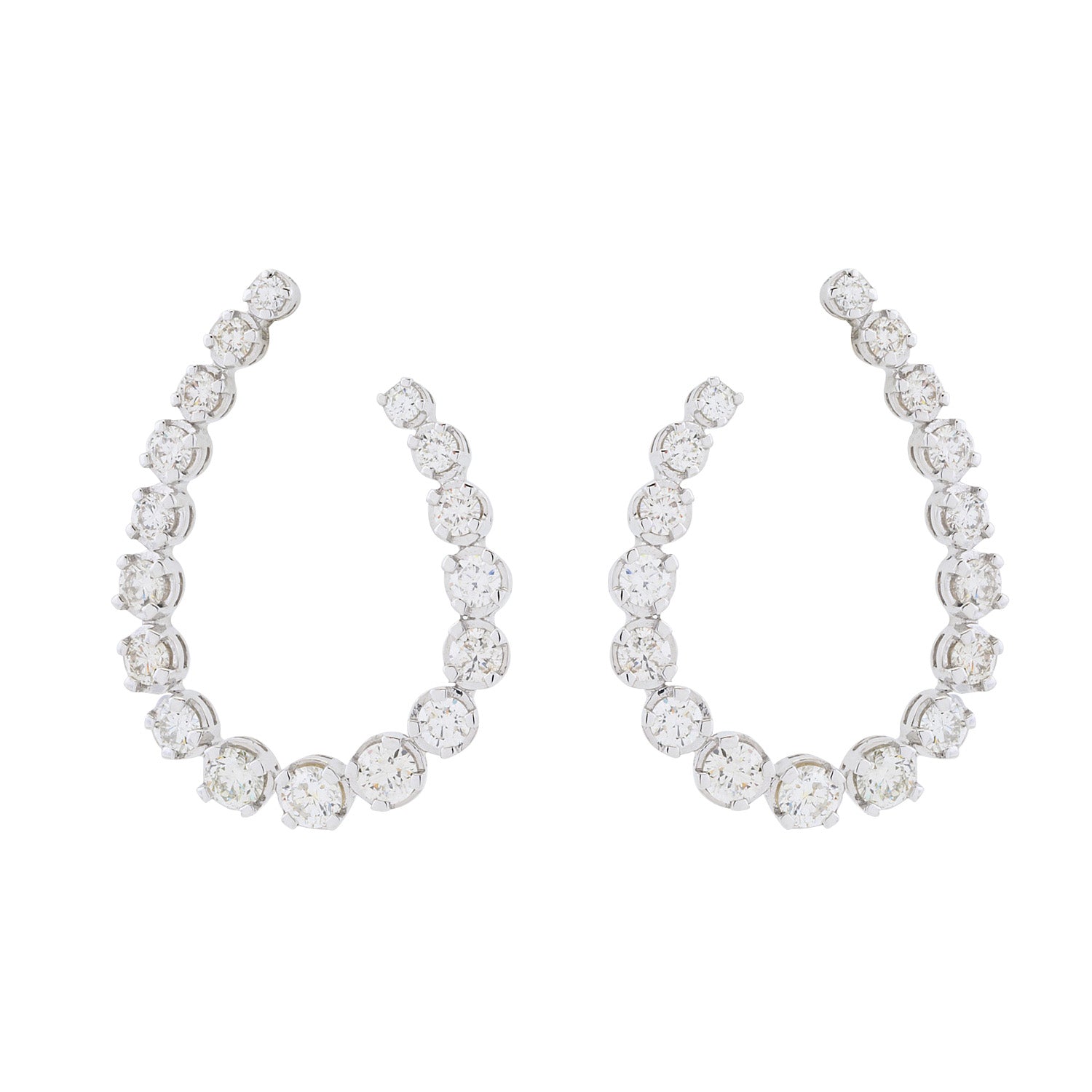 Elegand Curved Diamond Errings