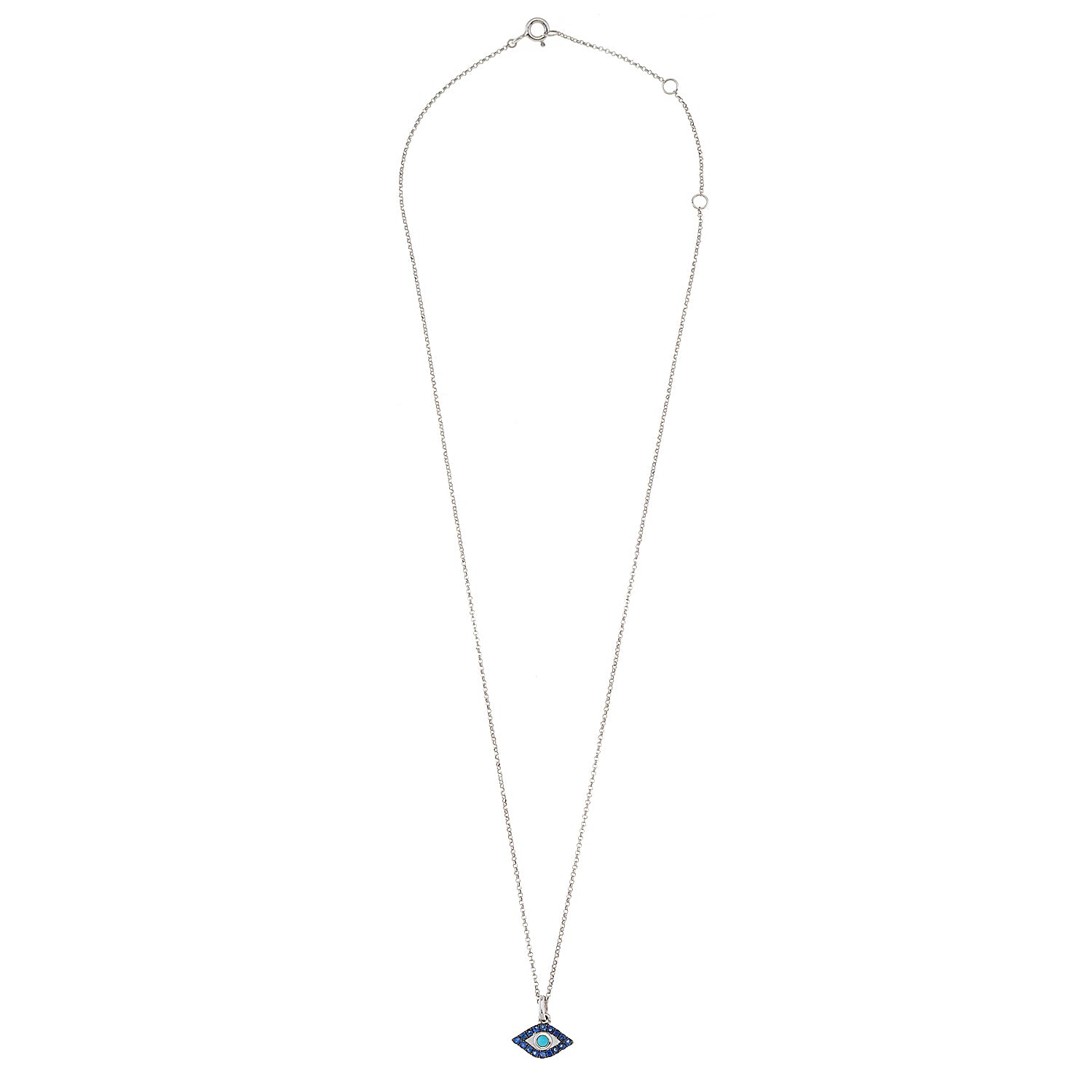 Sapphire and Turquoise Eye Necklace