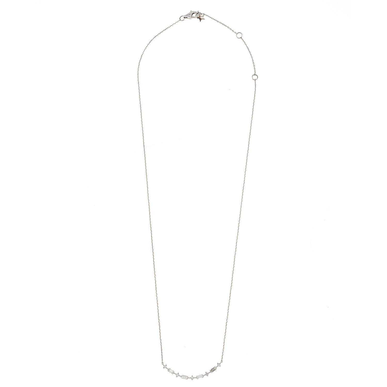 Baguette Bar Diamond Necklace