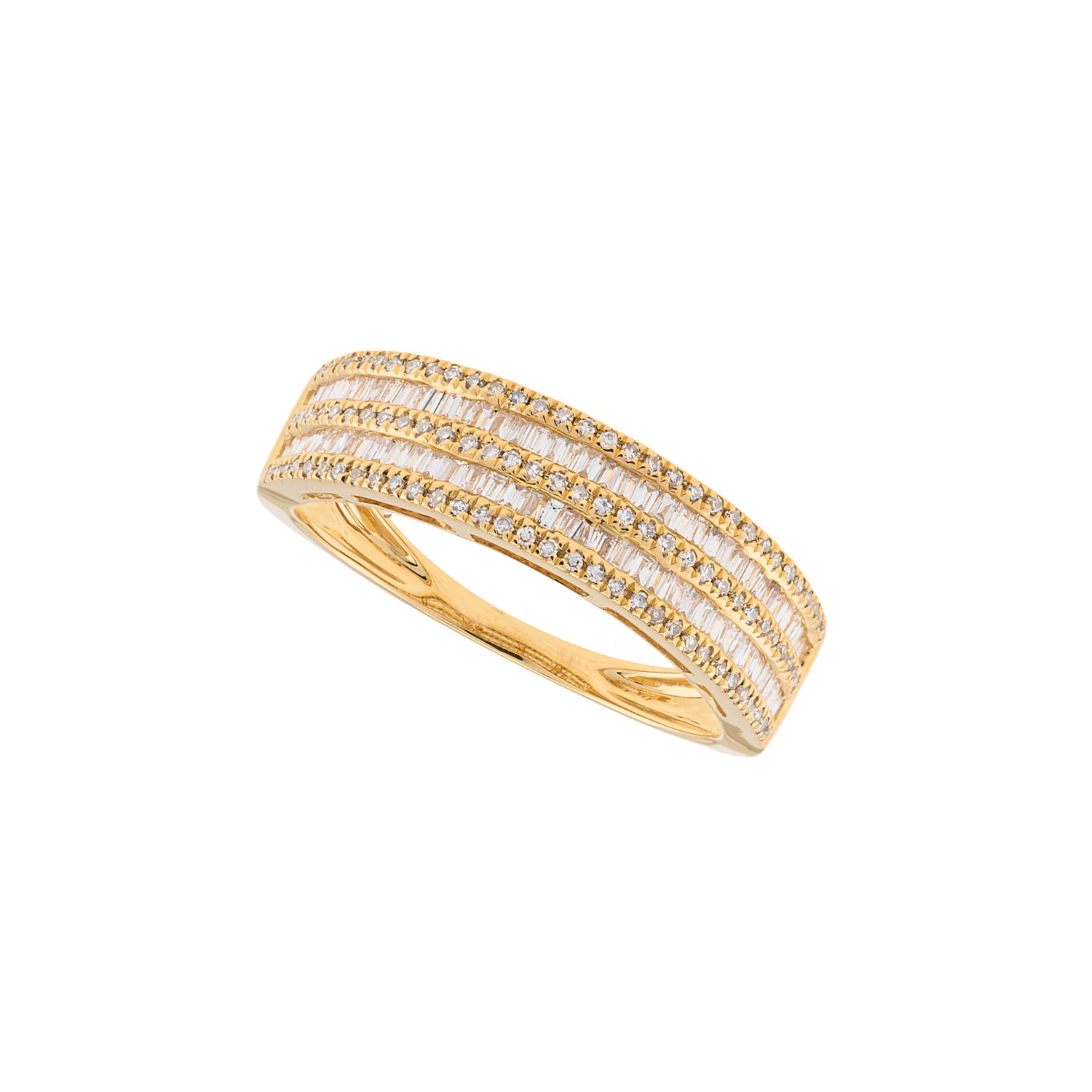 Double Half Eternity Baguette Diamond Ring