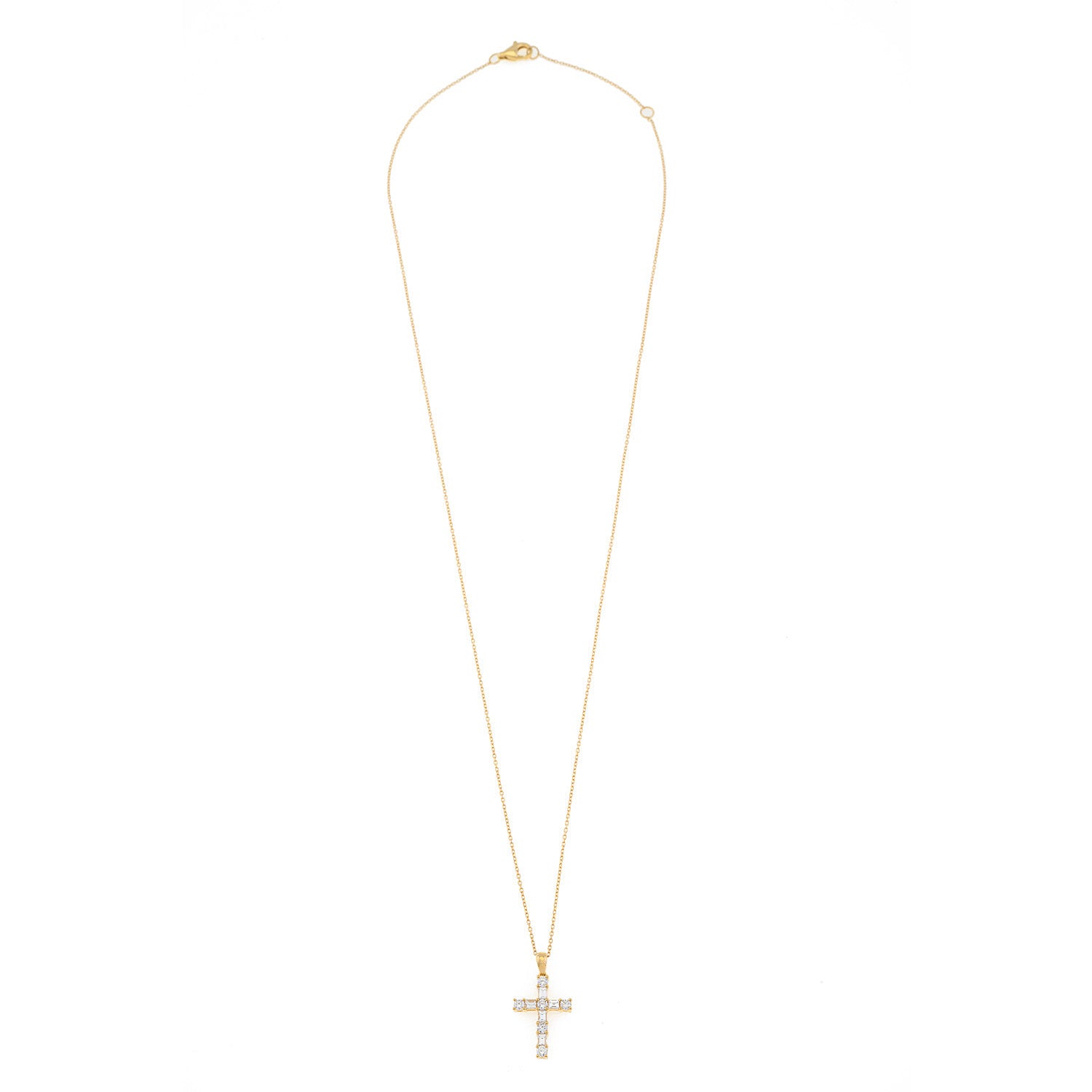 Bagguette Diamond Cross