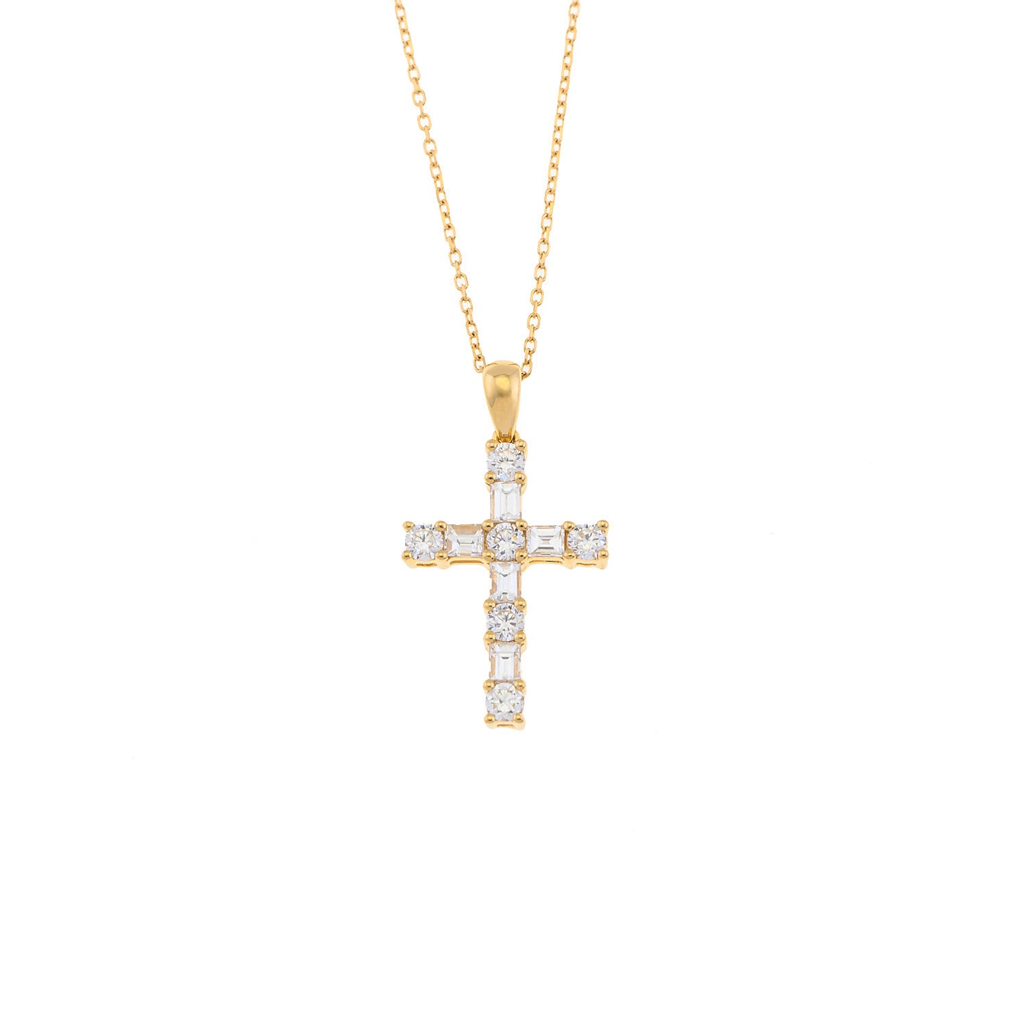 Bagguette Diamond Cross