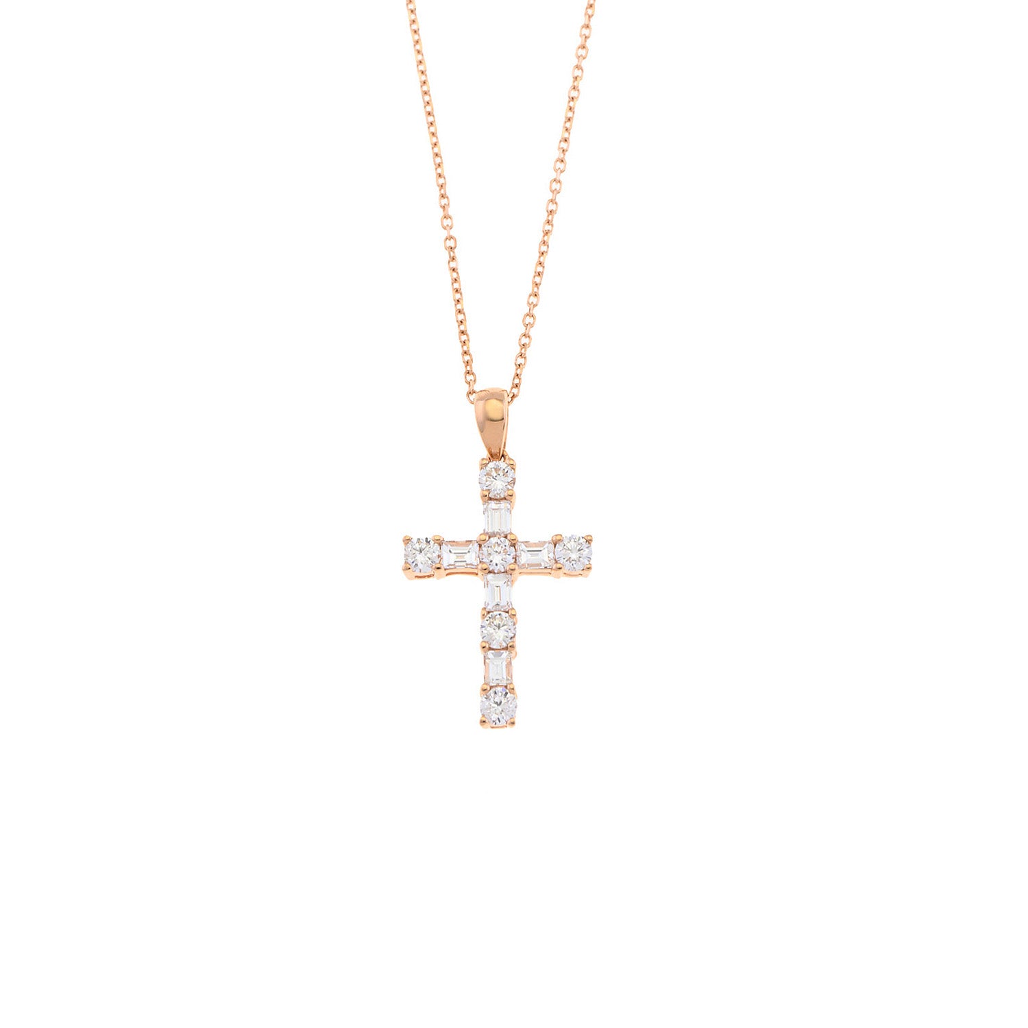 Bagguette Diamond Cross