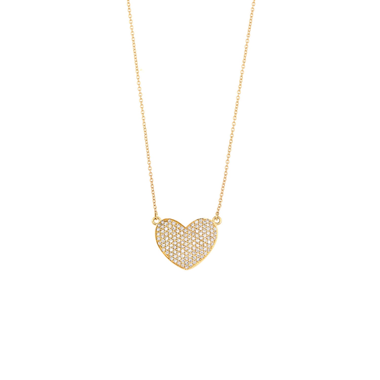 Wavy Diamond Heart Necklace