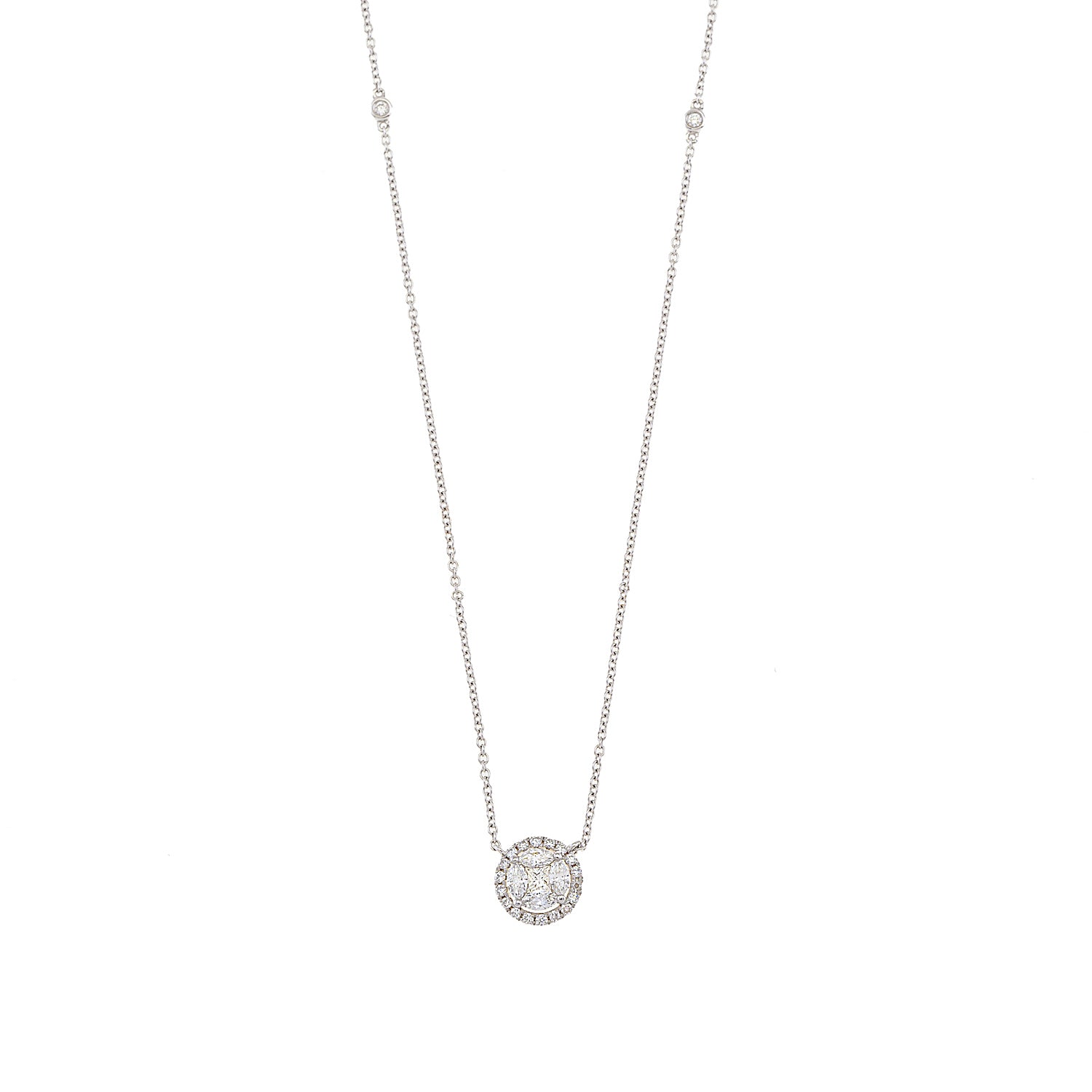 Rosette Diamond Necklace