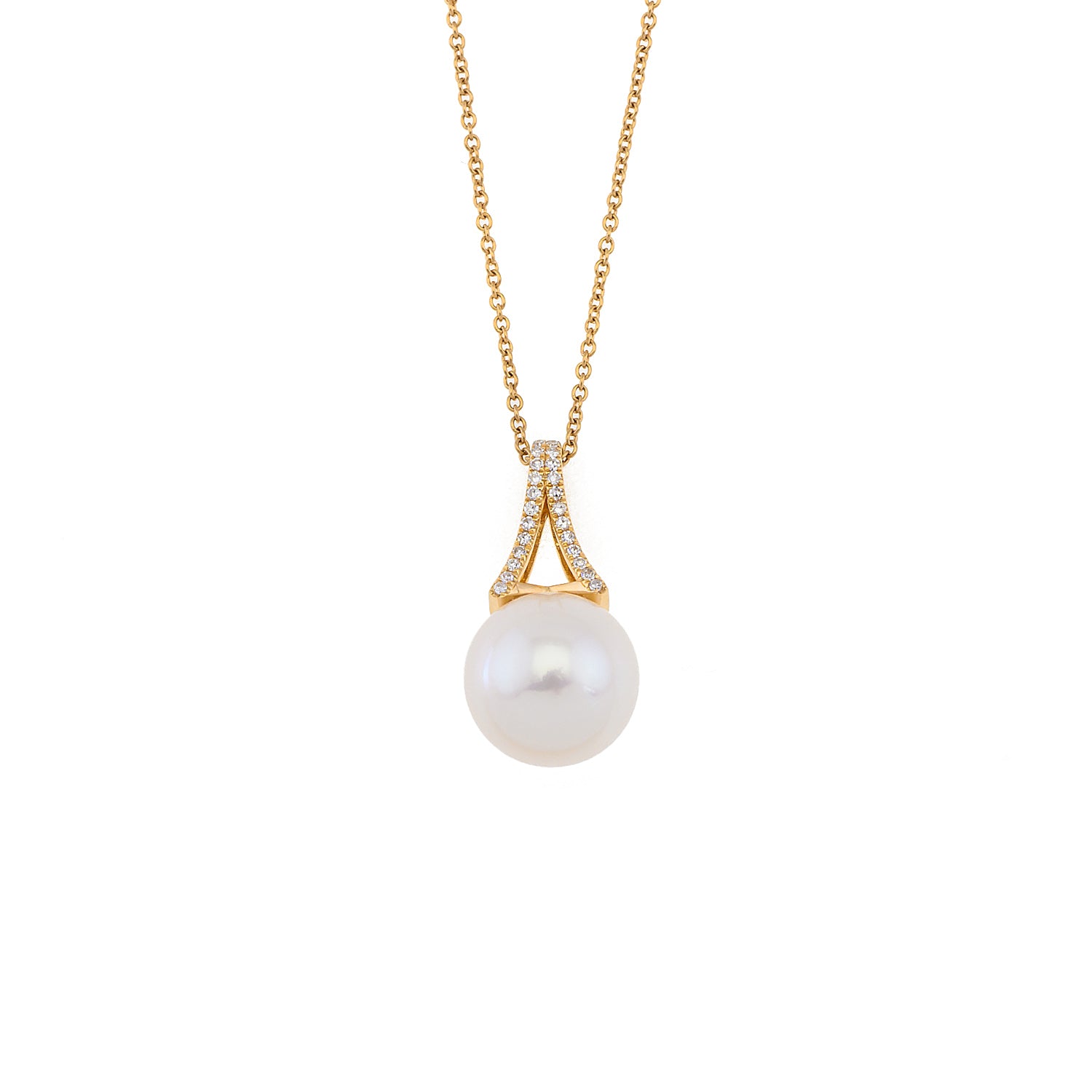Diamond Peak Pearl Necklace