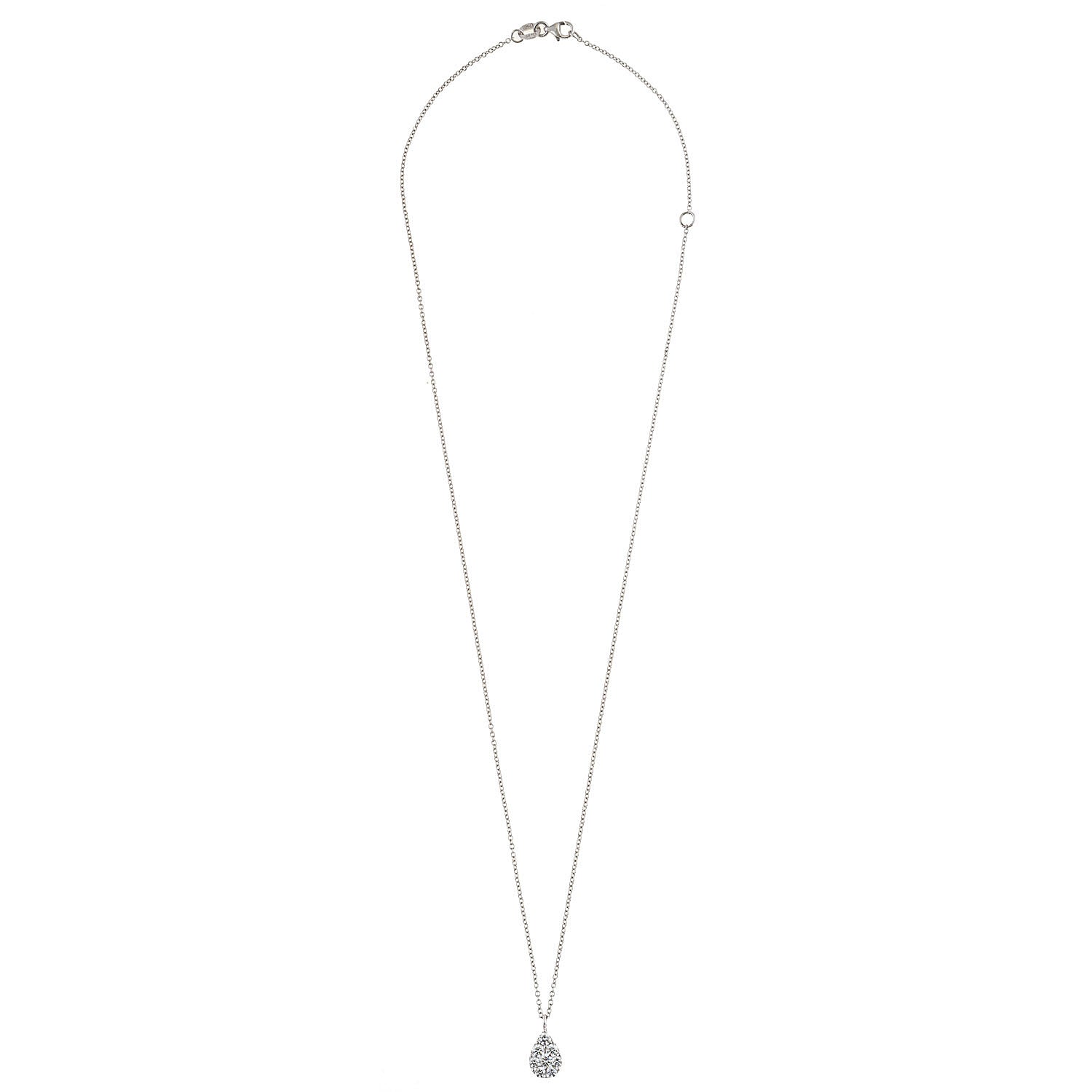 Gold and Diamond Tear Drop Necklace