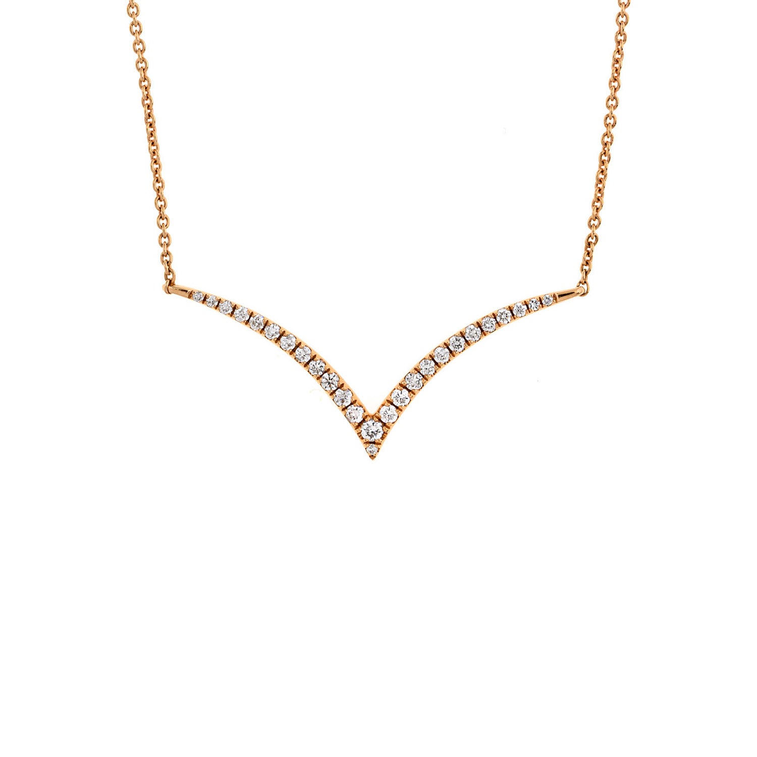 Diamond V necklace