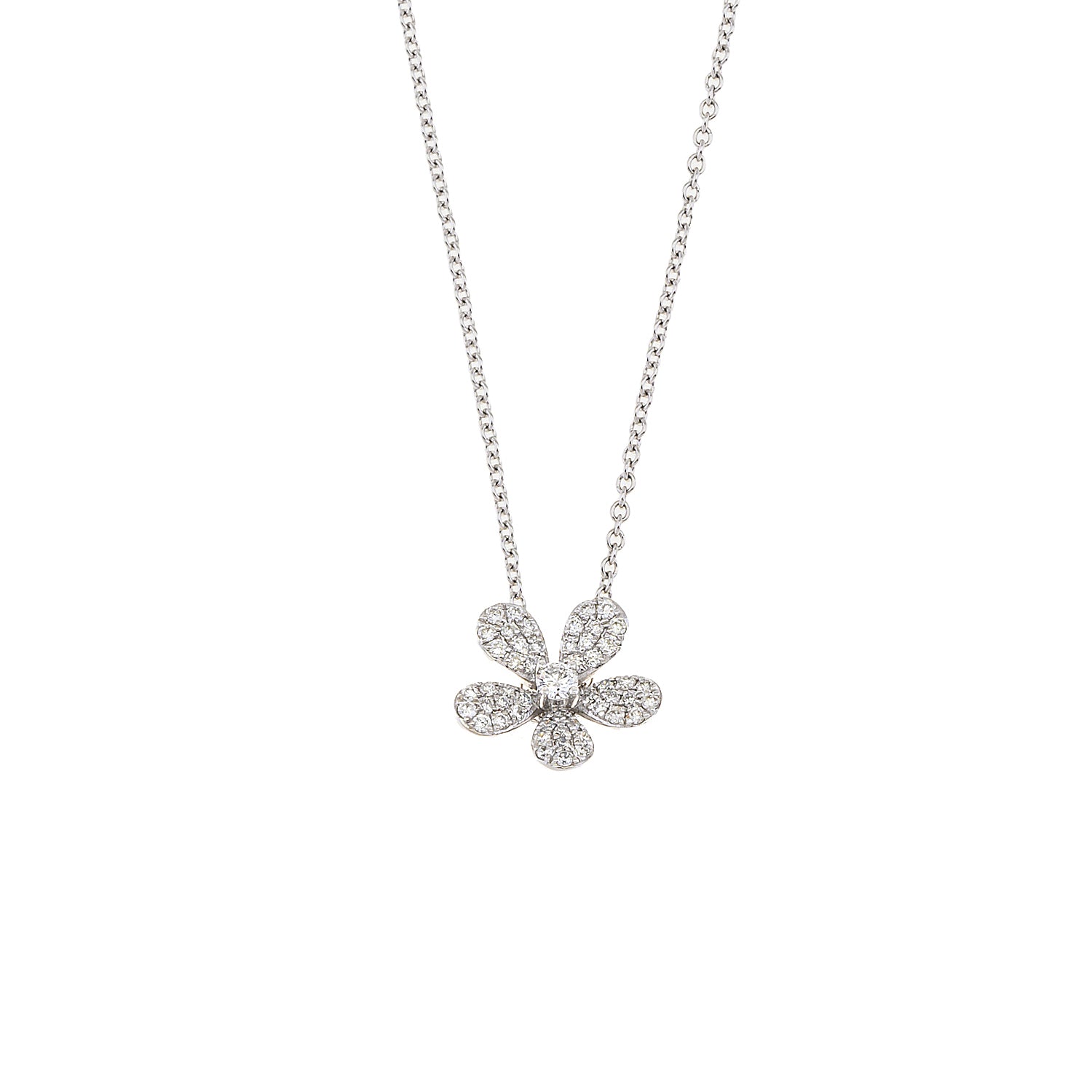 Diamond Flower Necklace