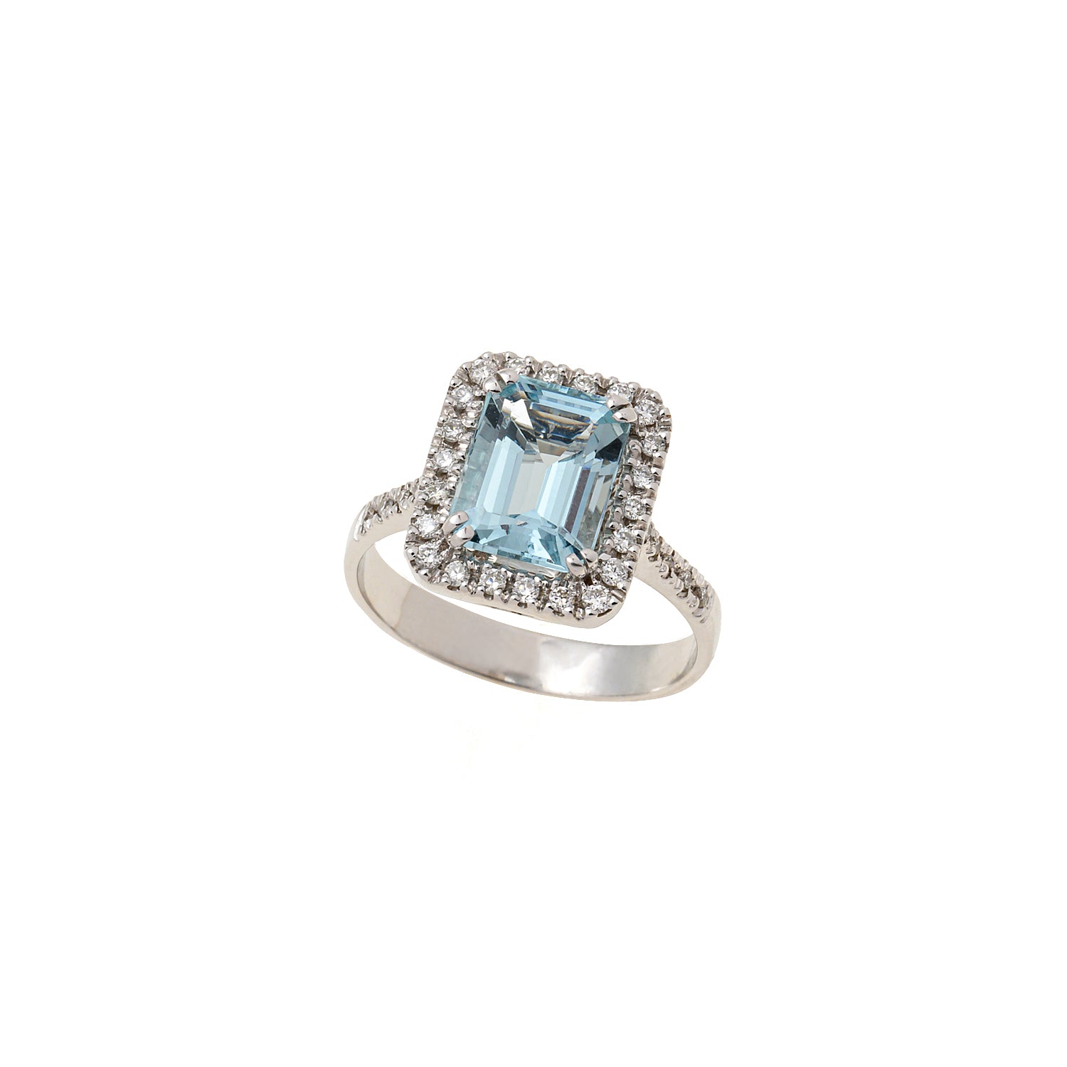 Aqua Marine diamond ring