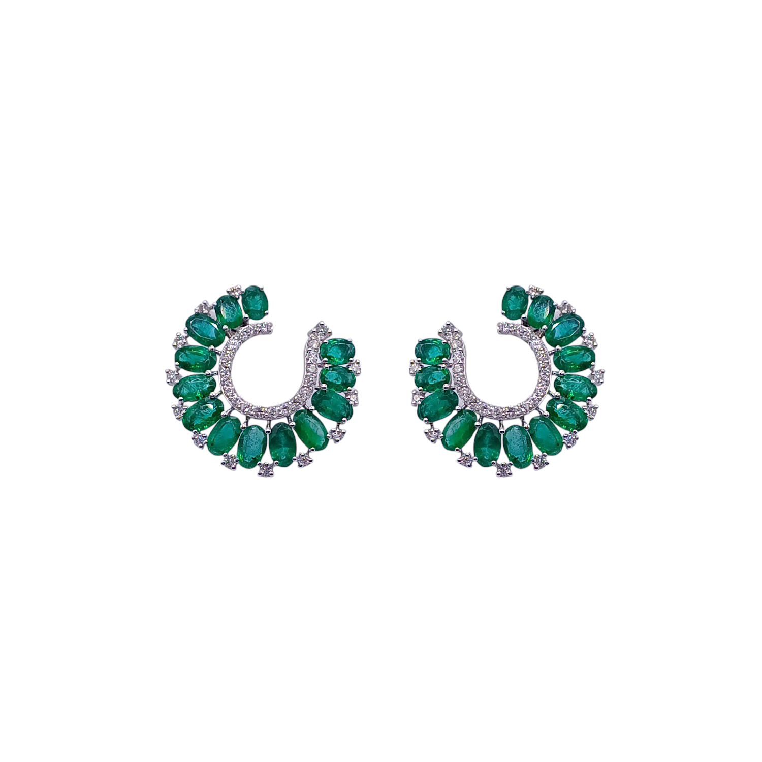 Emerald And Diamond Earrings