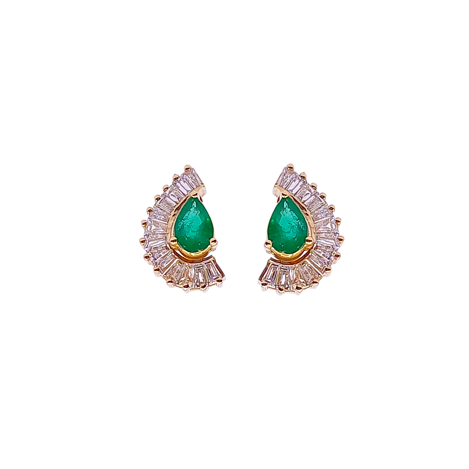 Emerald And Diamond Earrings