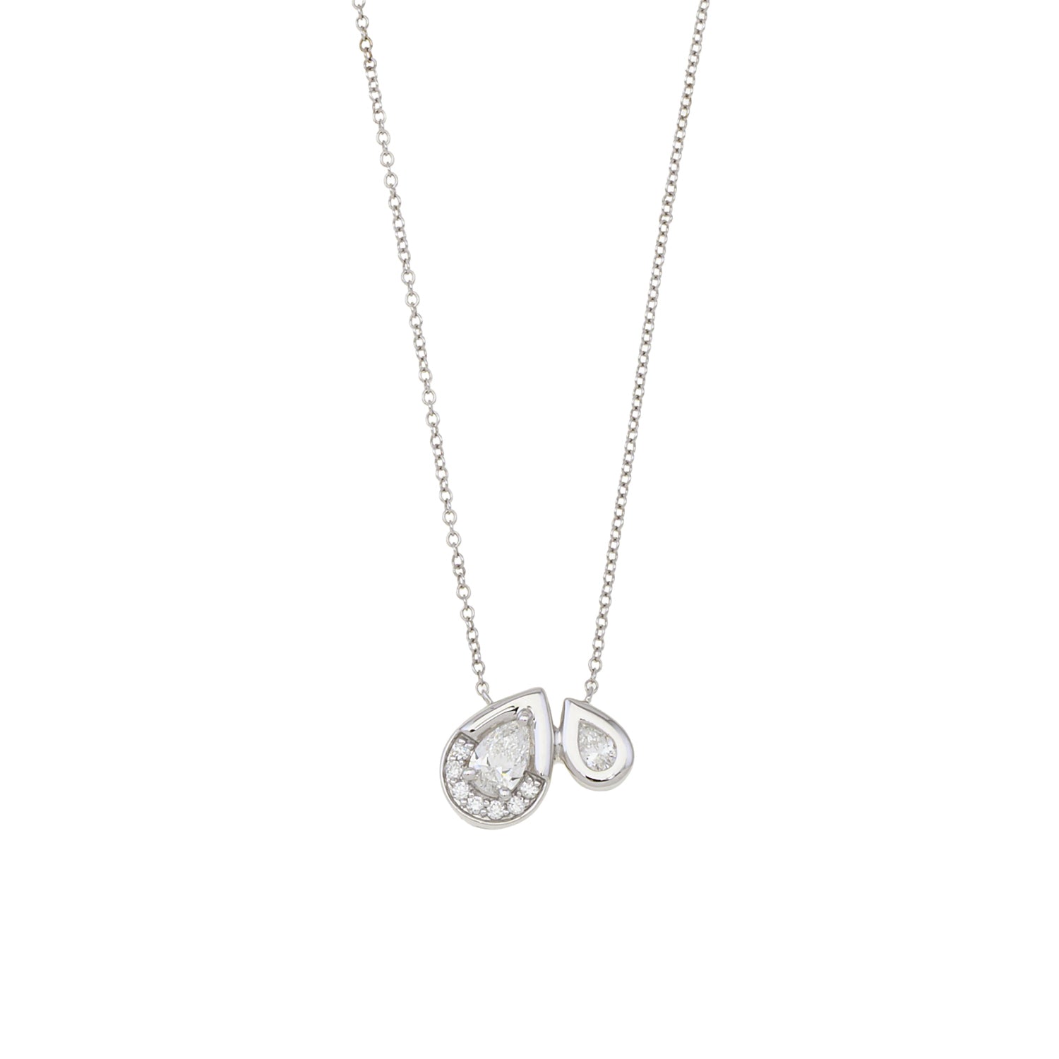 Two Diamond Drops necklace