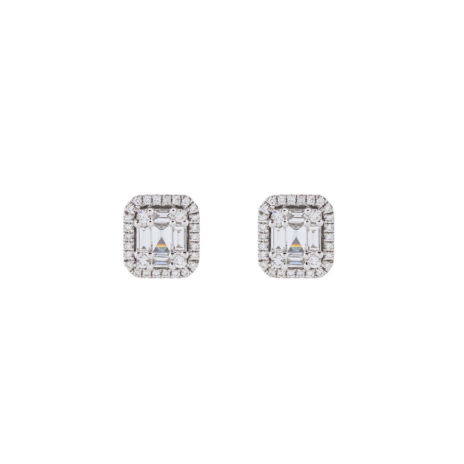 Emerald-cut Diamond Earrings