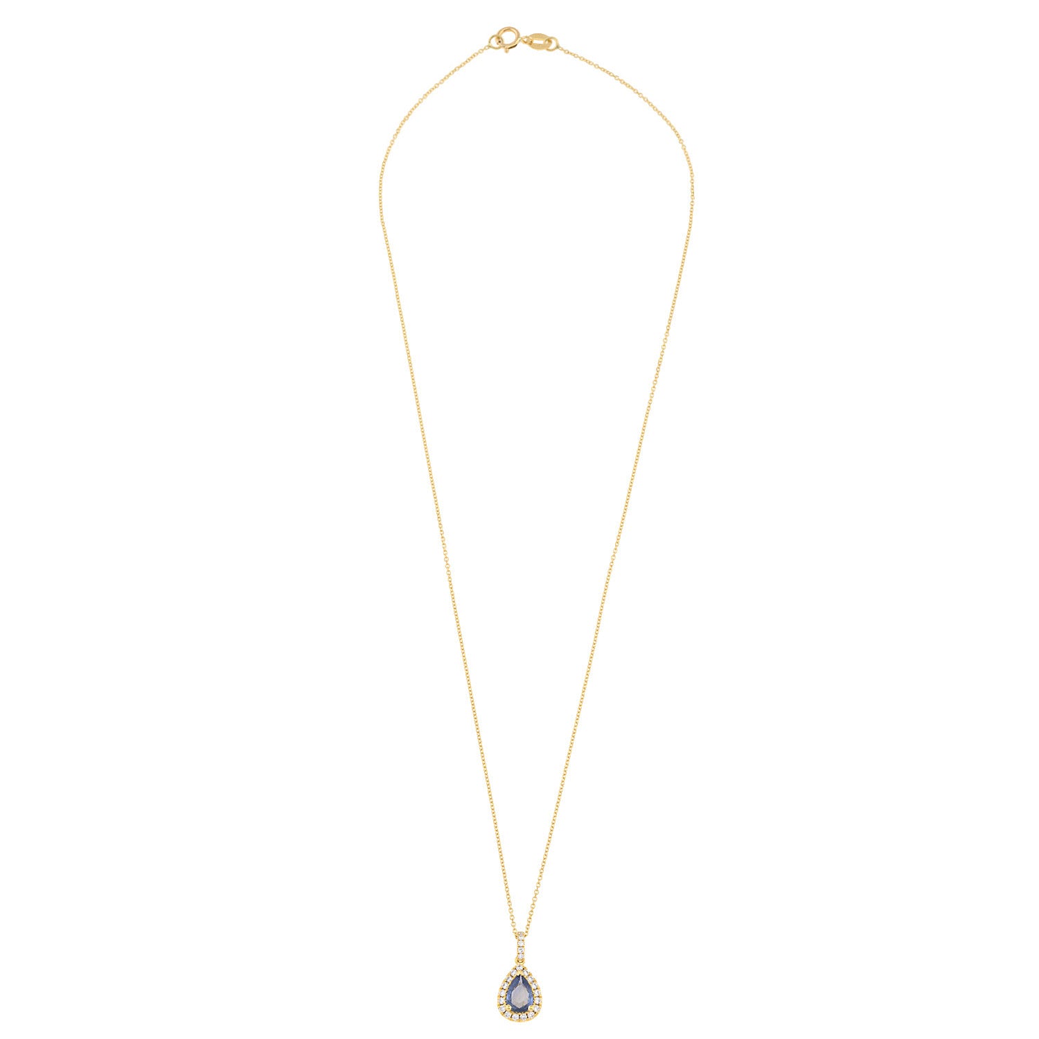 Teardrop Sapphire with Diamond