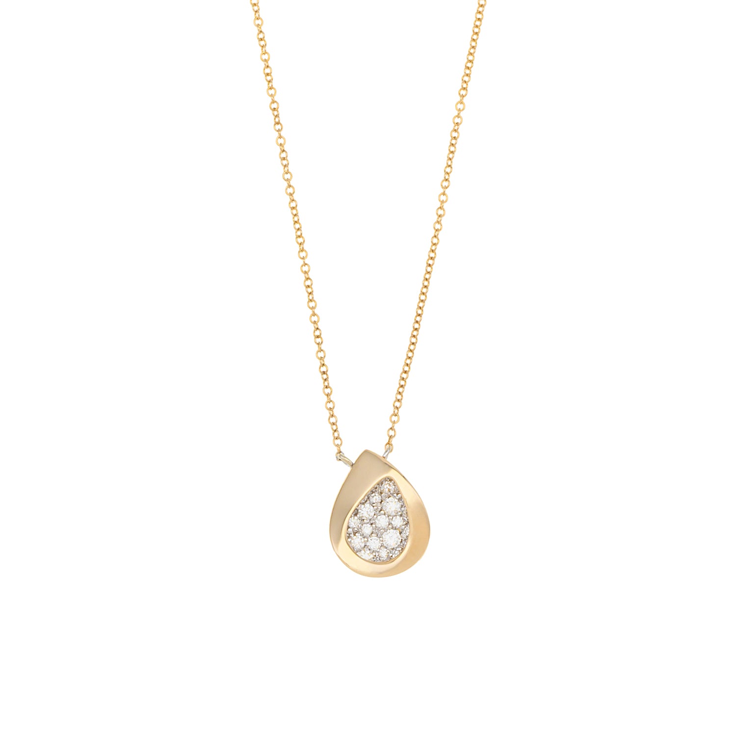 Double layer Diamond drop necklace