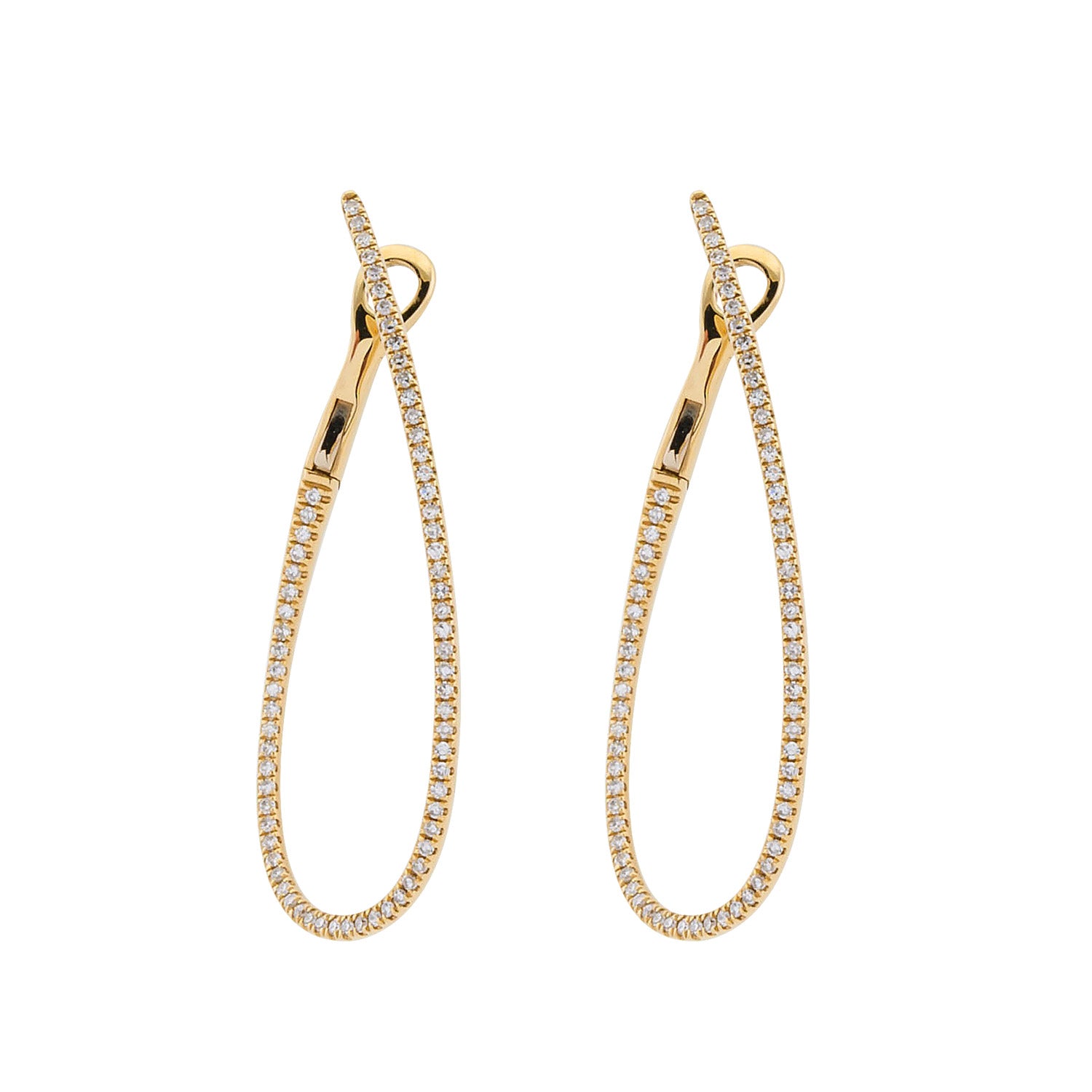 Twisted Teardrop Diamond Earrings