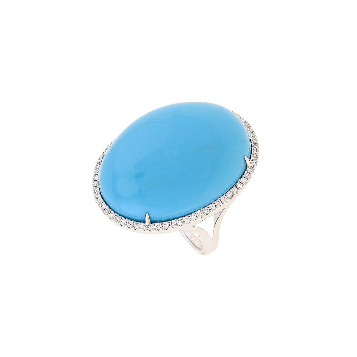Ocean Glow: Turquoise & Diamond Ring