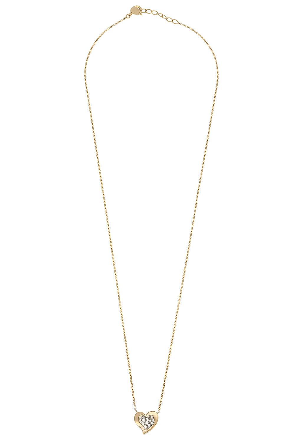 Double layer Diamond Heart necklace