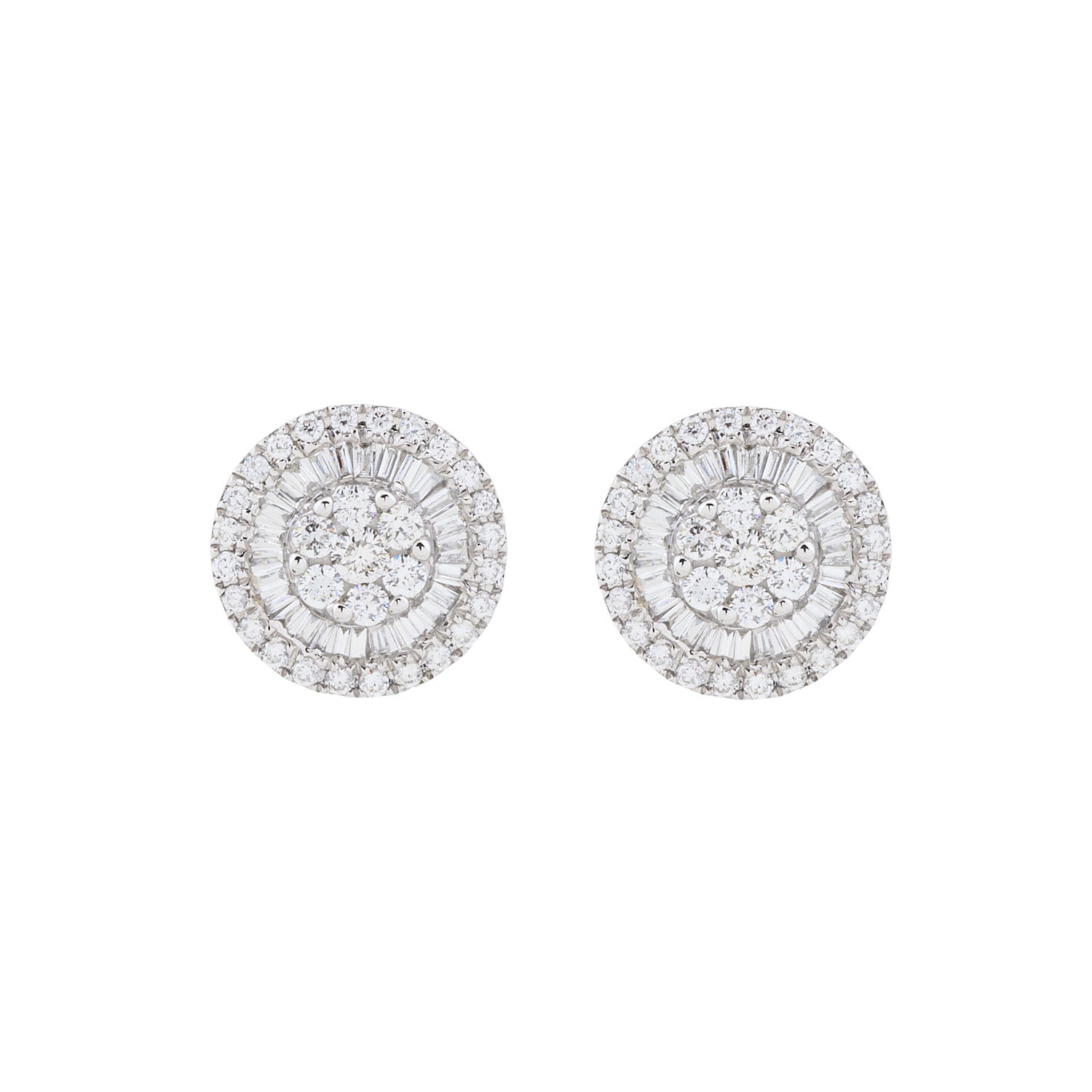 Circle Diamond stud earrings