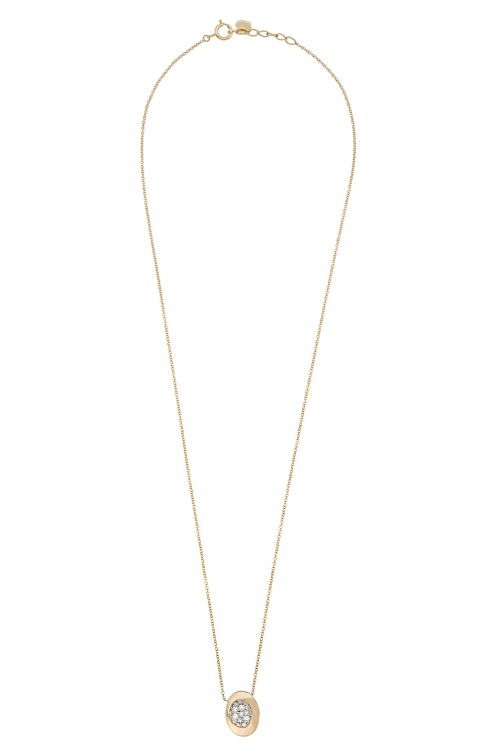 Double layer Oval Diamond necklace