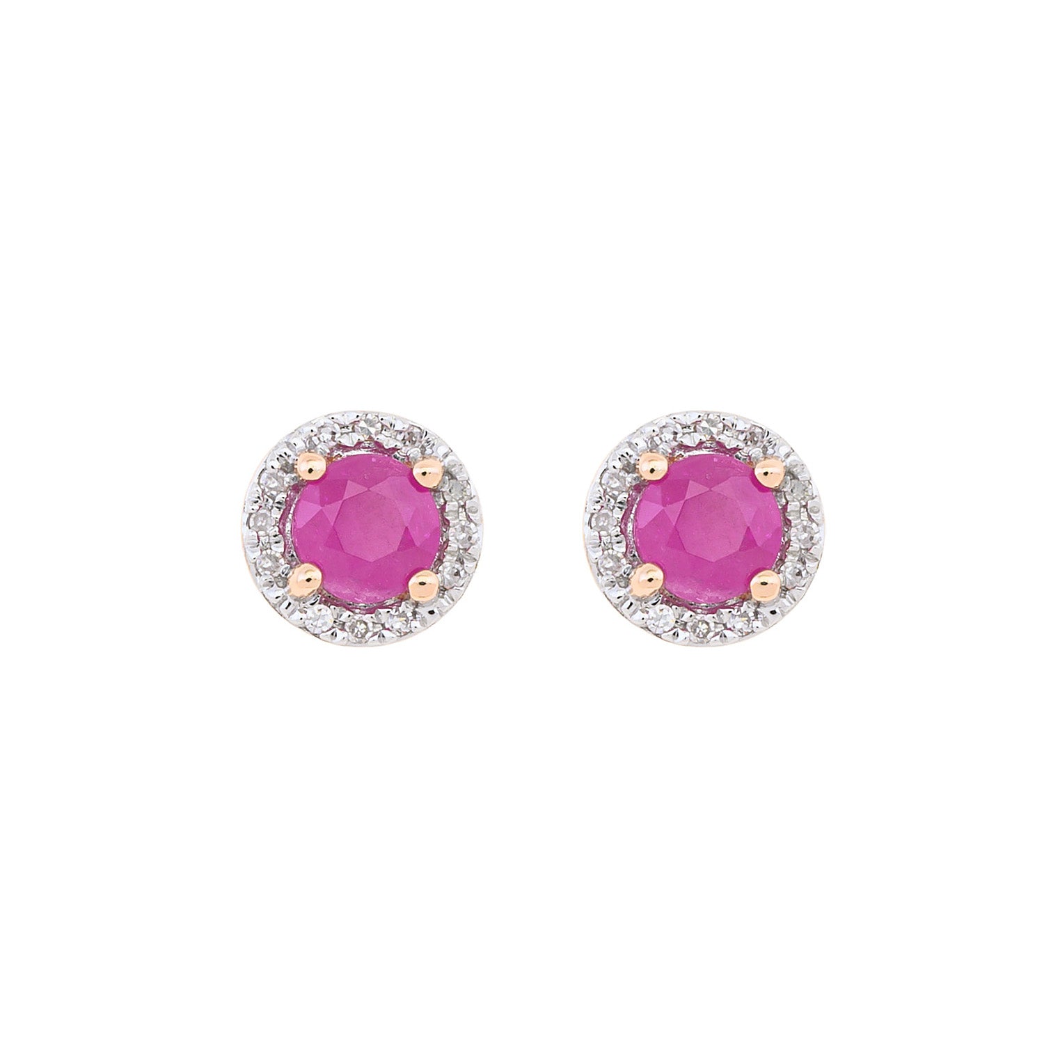 Timeless Ruby Center Stud Earrings